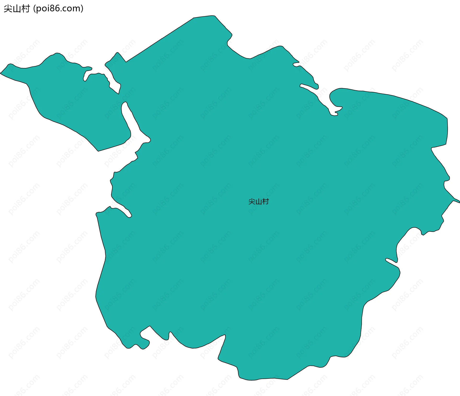 尖山村边界地图