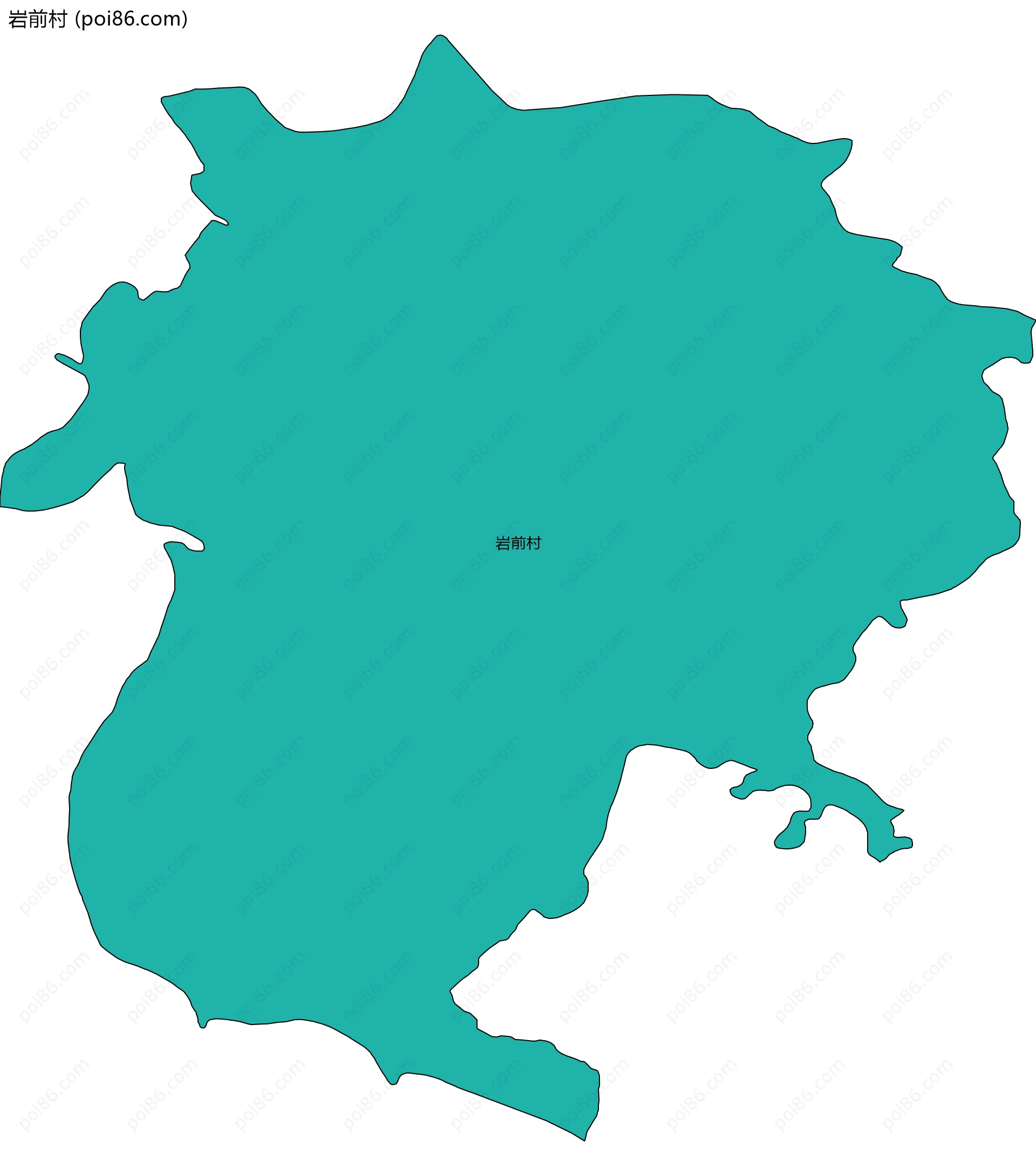 岩前村边界地图