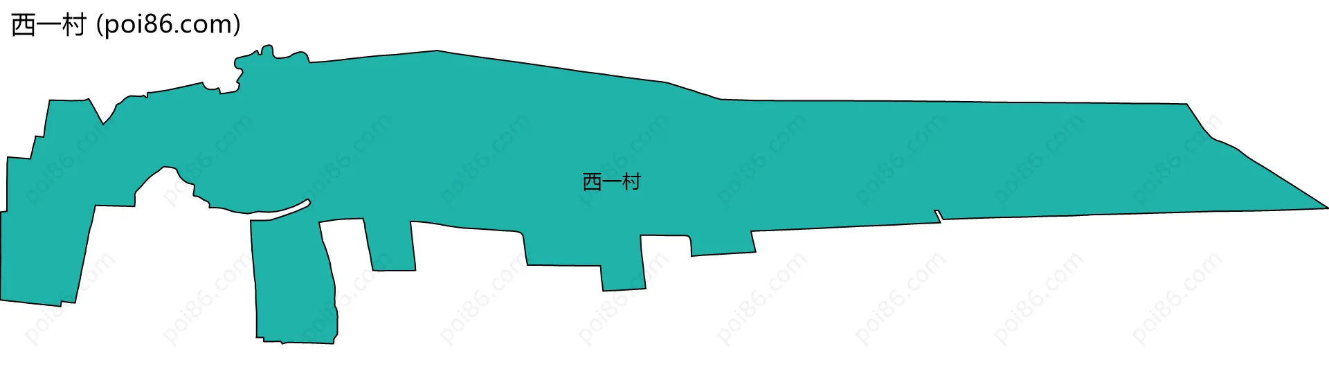 西一村边界地图