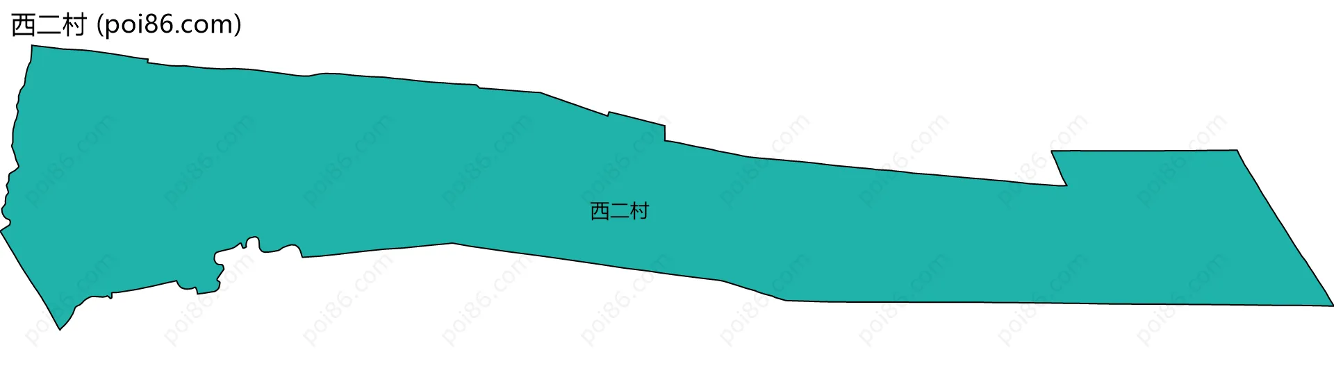 西二村边界地图