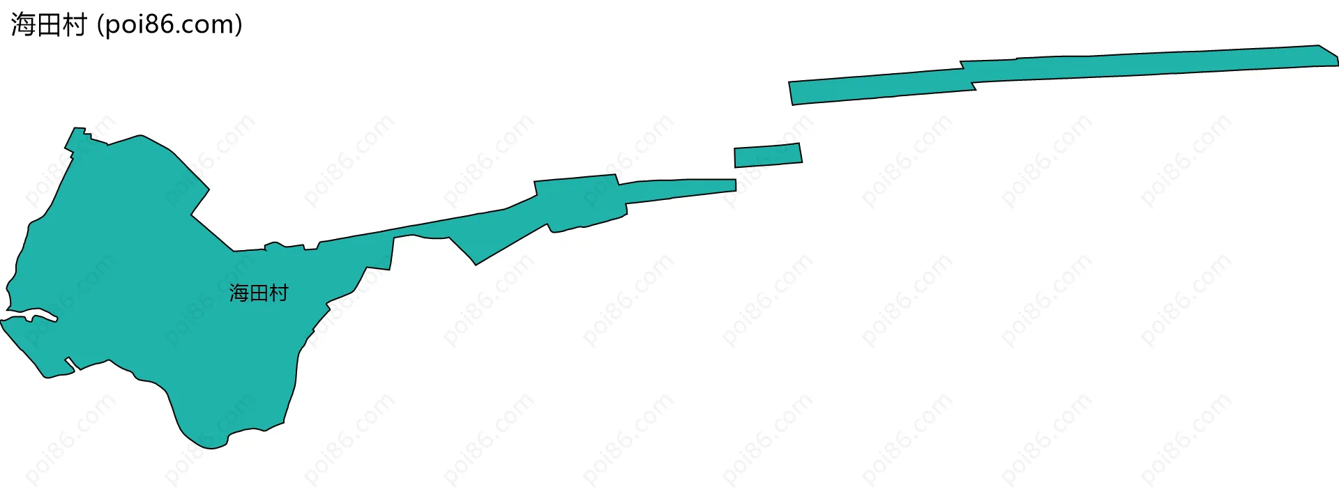 海田村边界地图