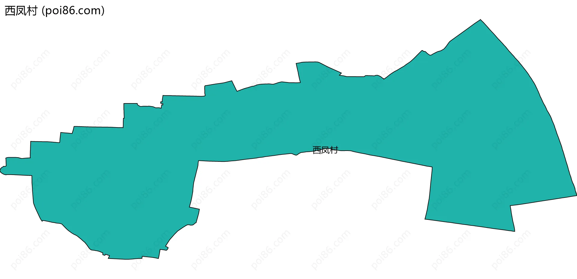 西凤村边界地图