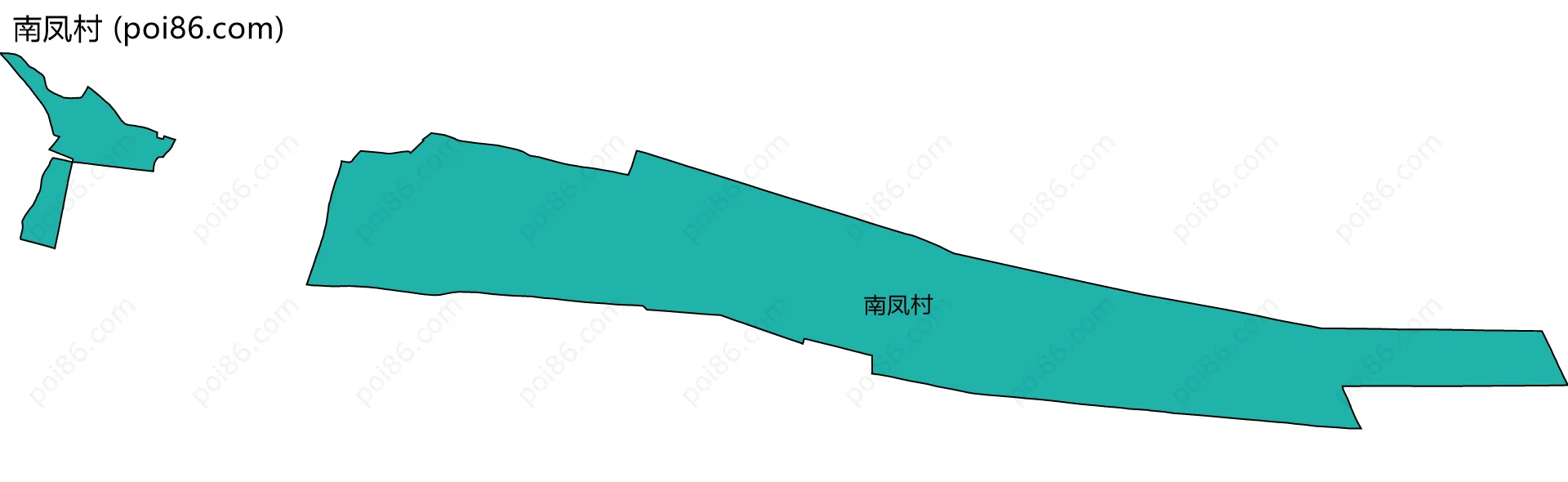 南凤村边界地图