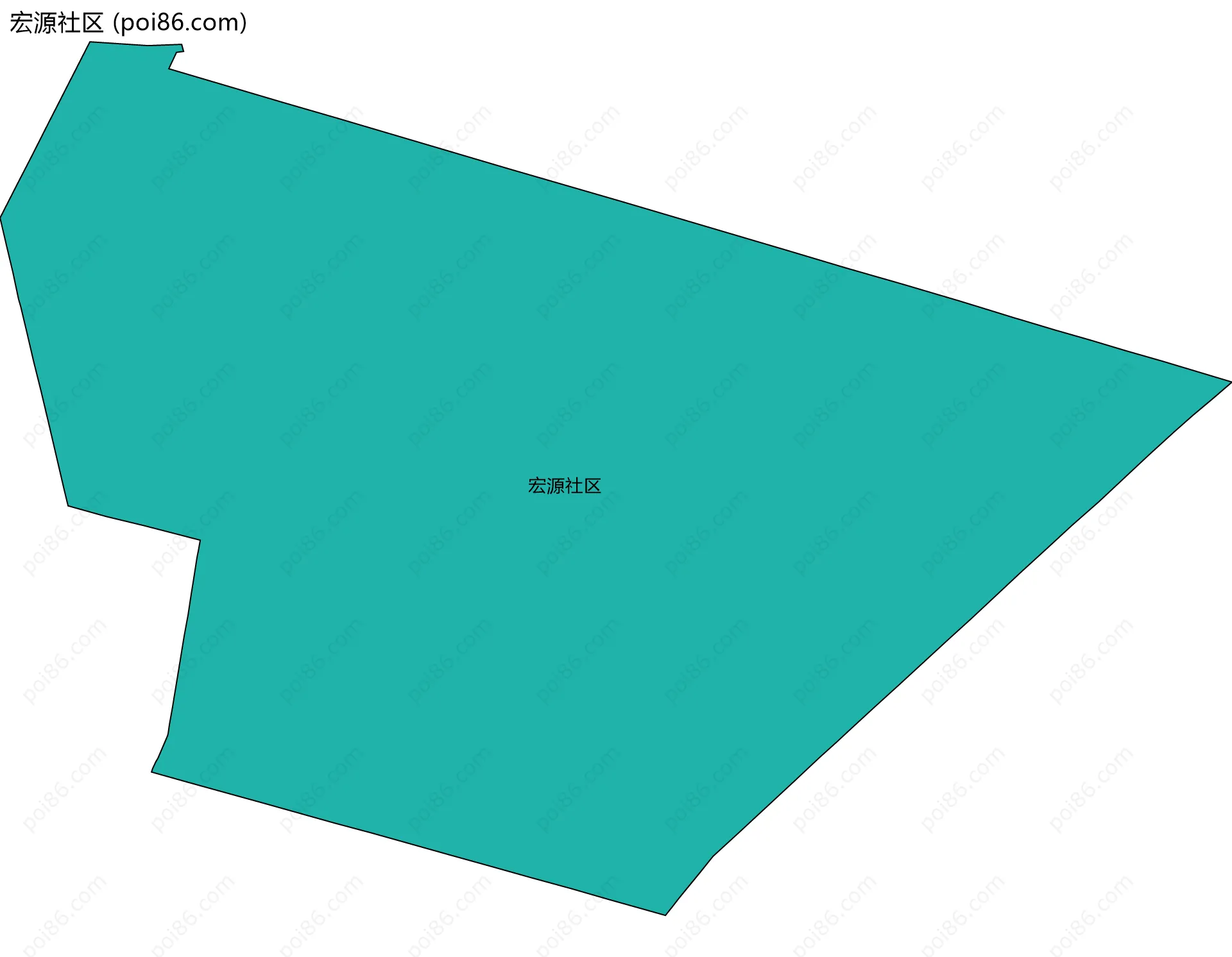 宏源社区边界地图