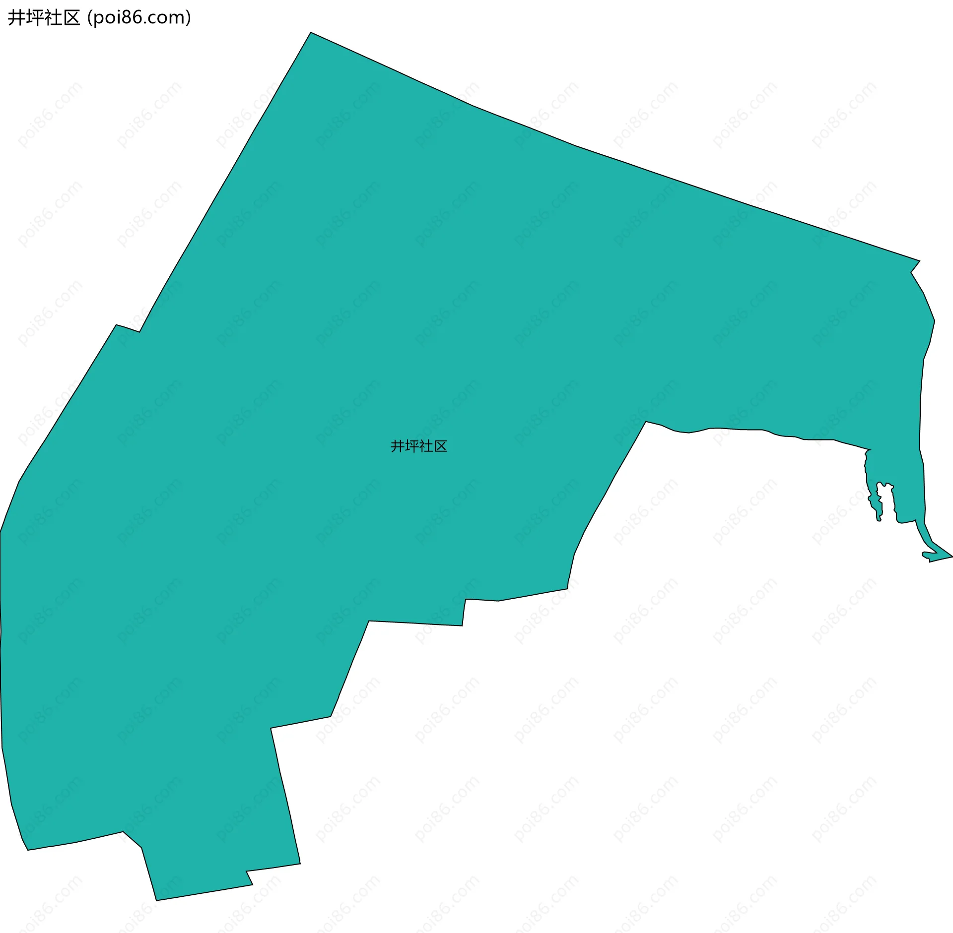 井坪社区边界地图