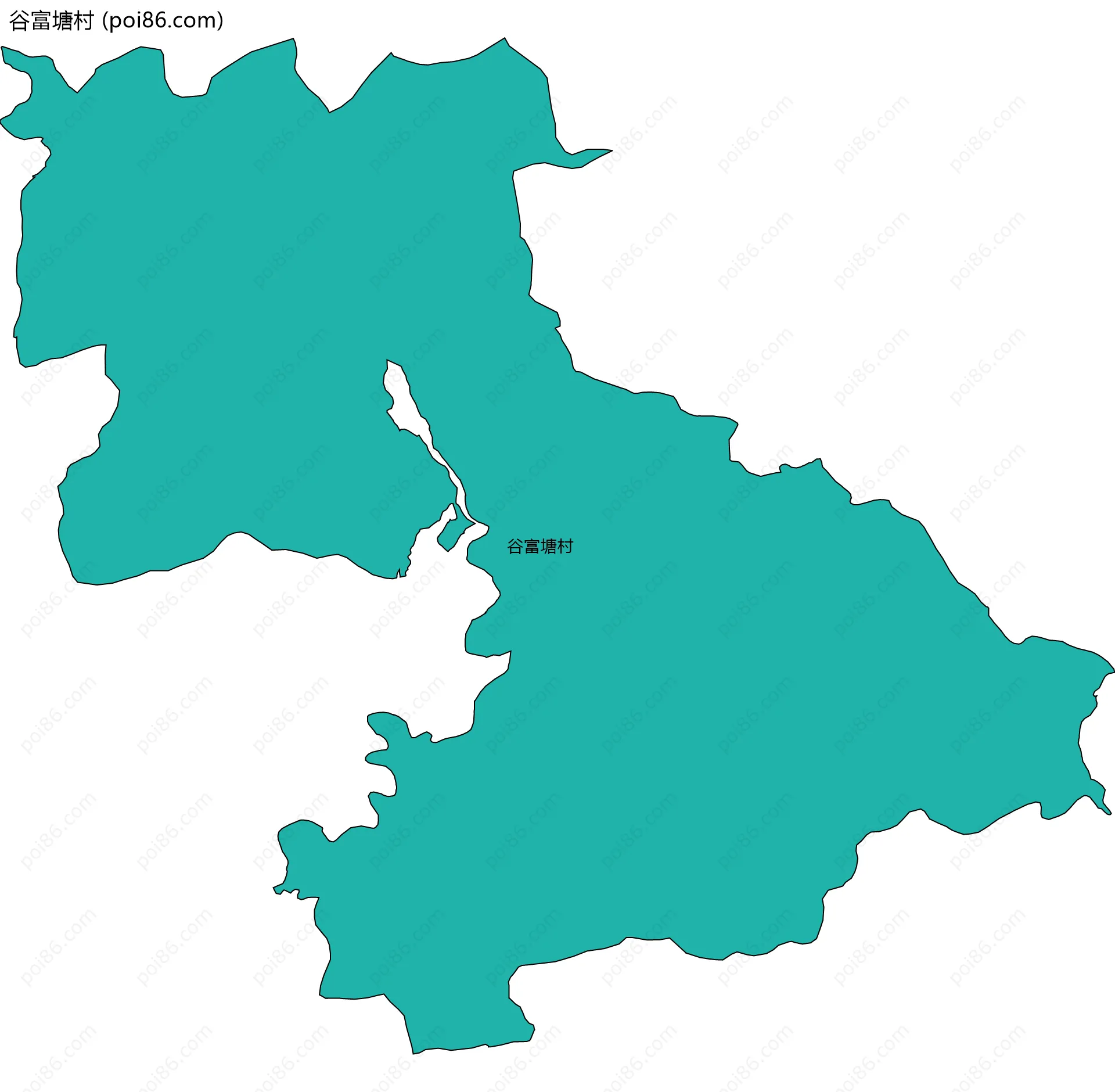 谷富塘村边界地图