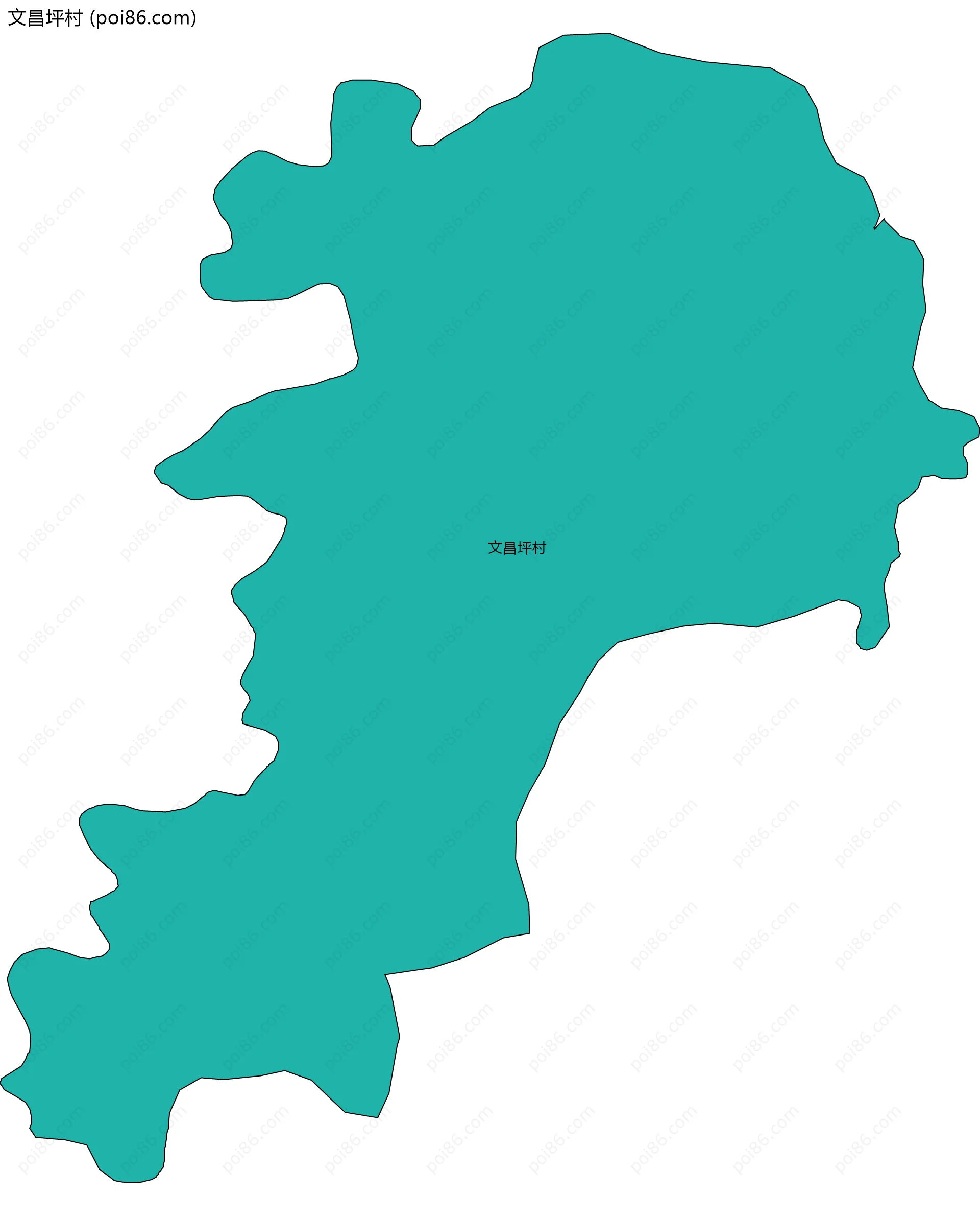 文昌坪村边界地图