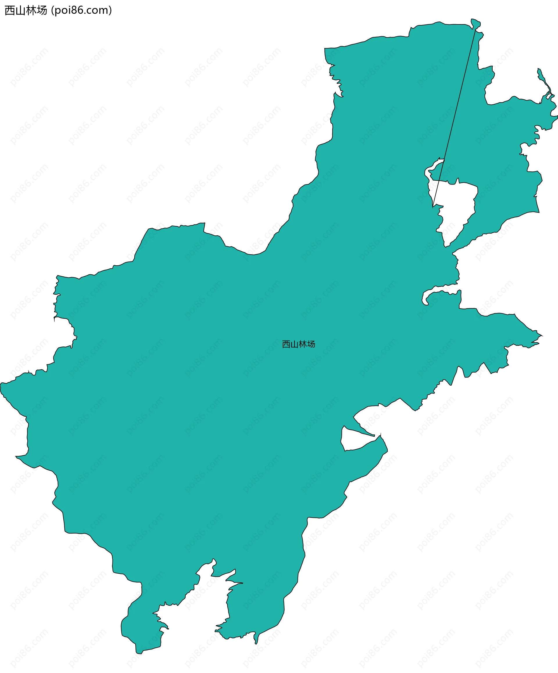 西山林场边界地图