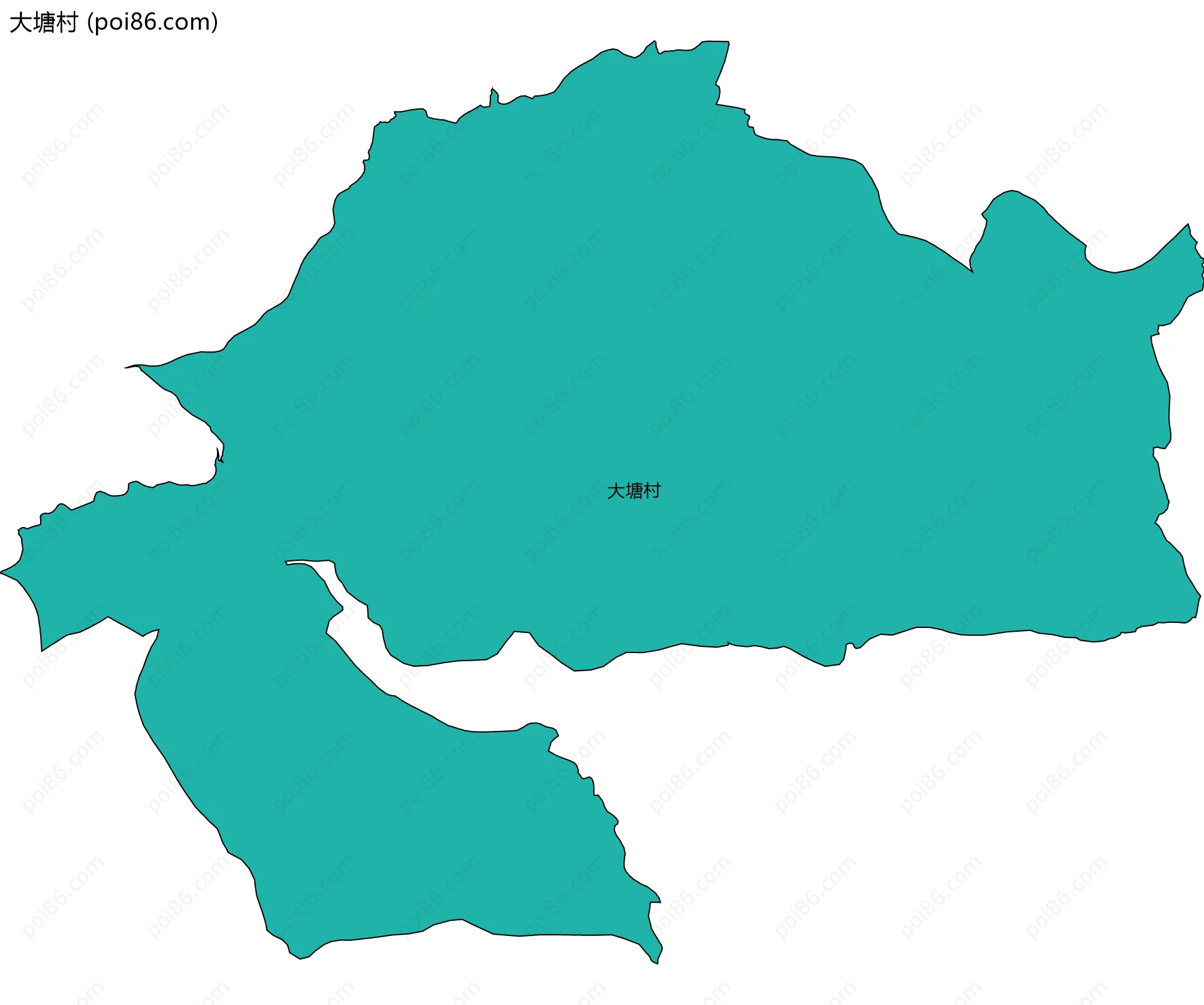 大塘村边界地图