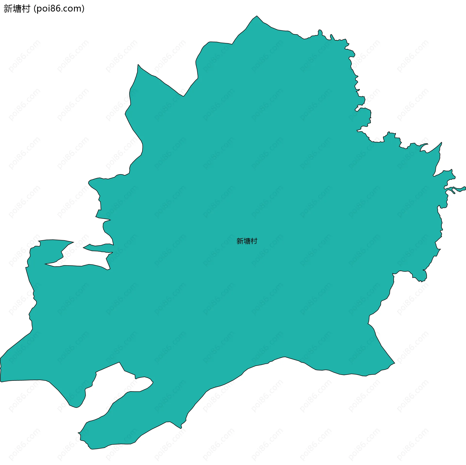 新塘村边界地图