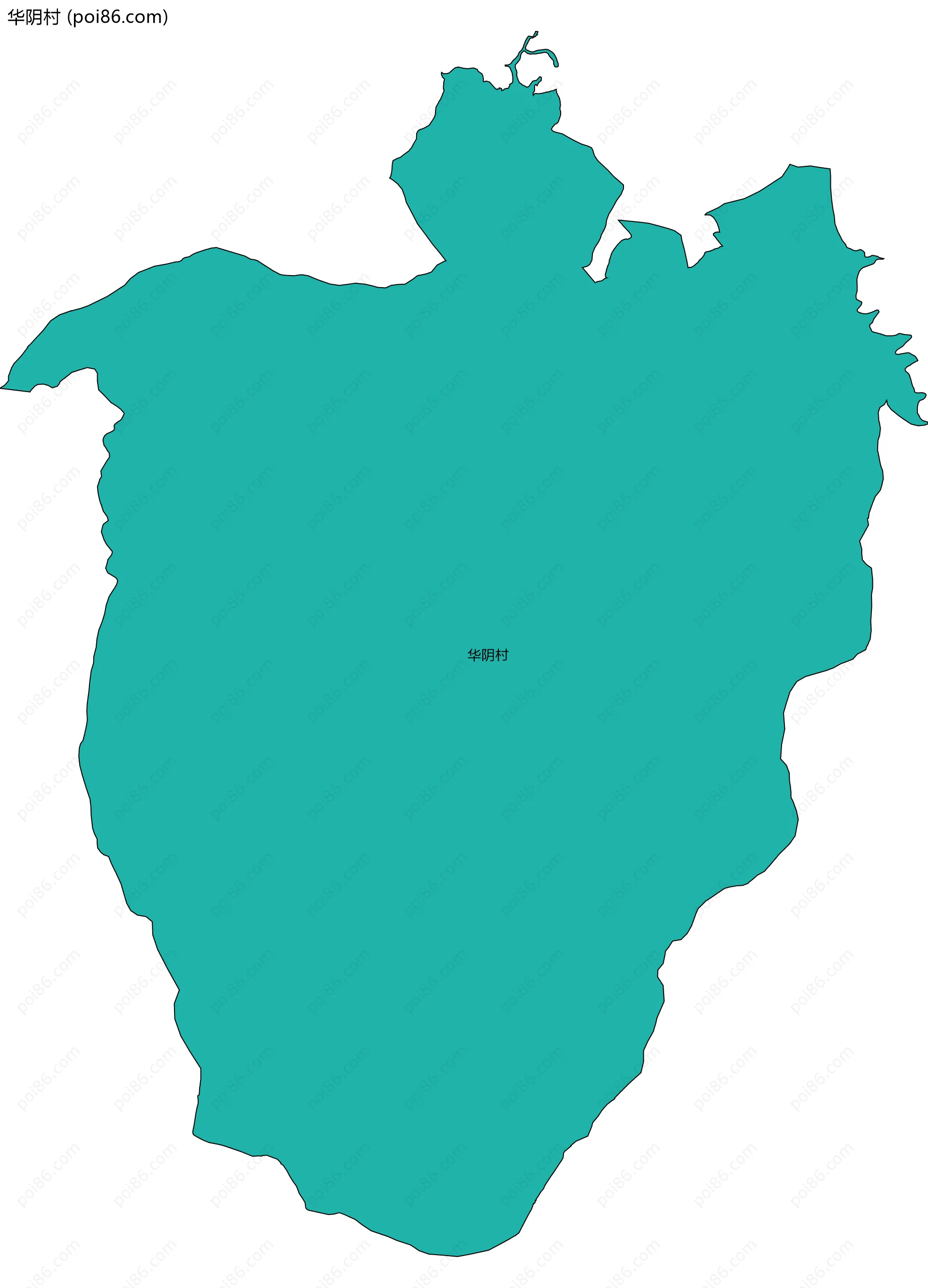 华阴村边界地图