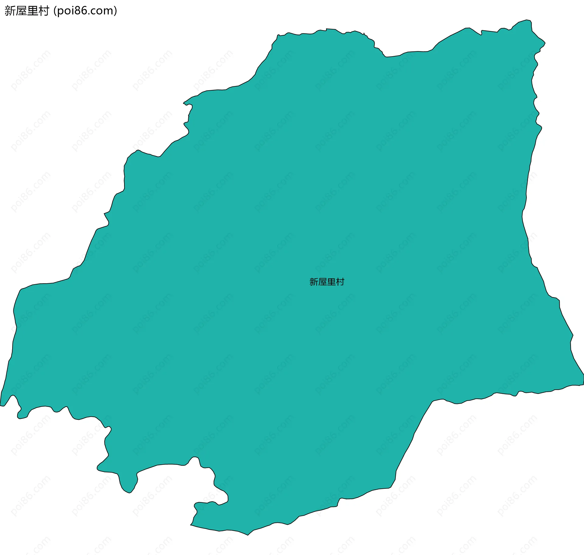 新屋里村边界地图