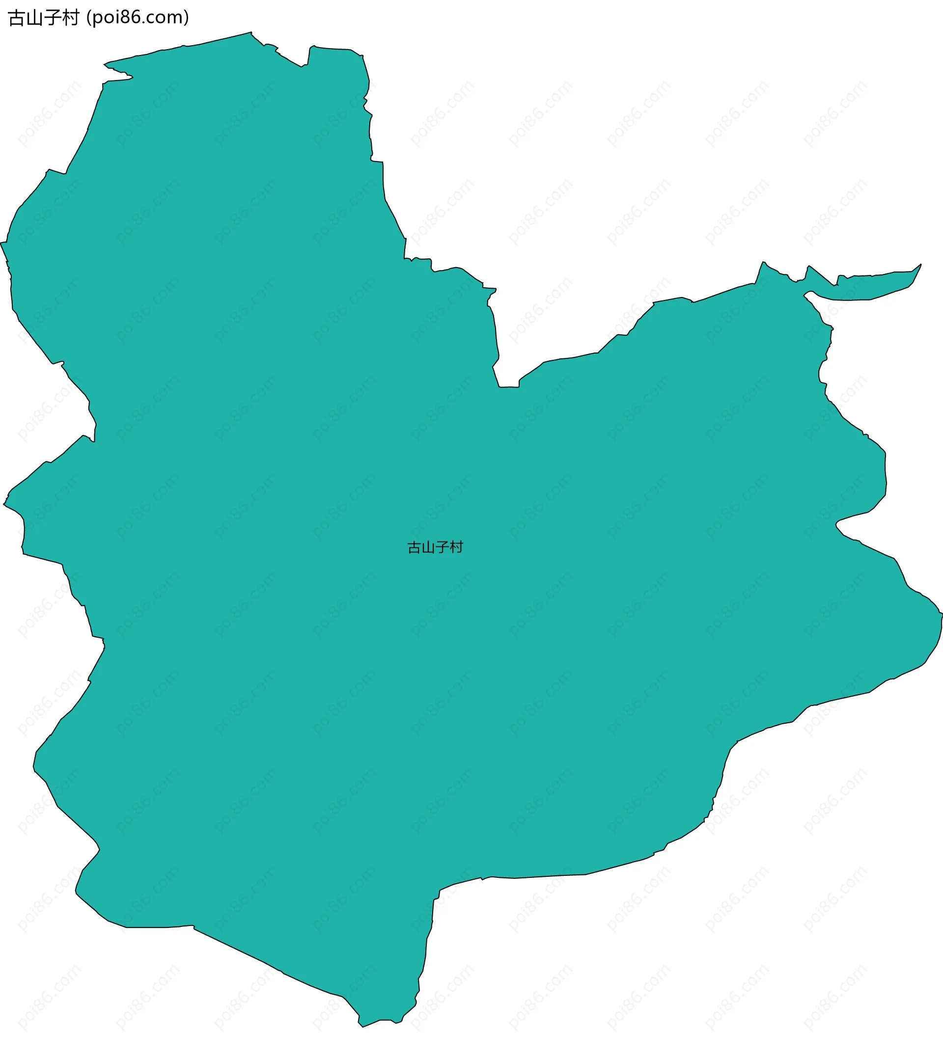 古山子村边界地图
