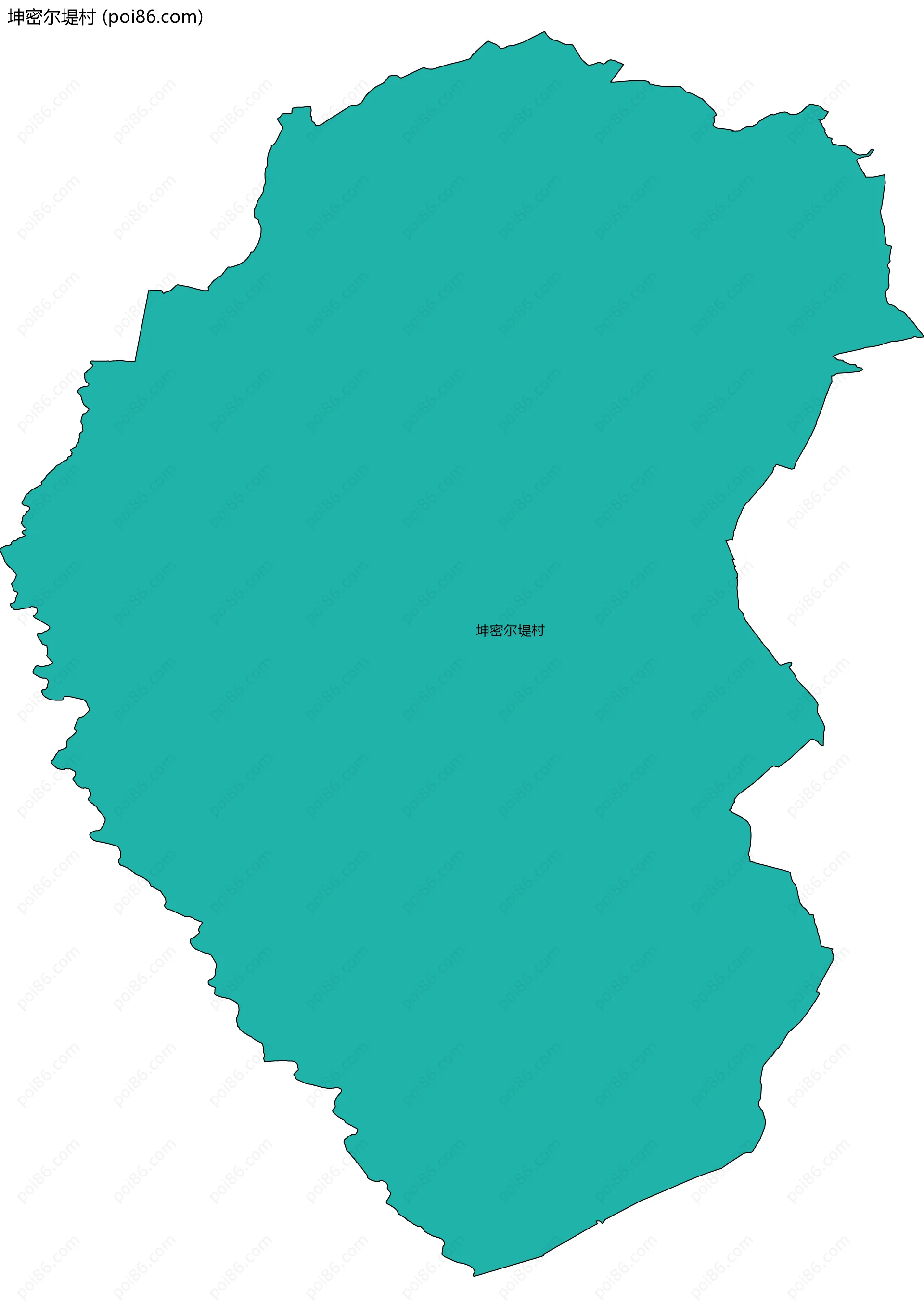 坤密尔堤村边界地图