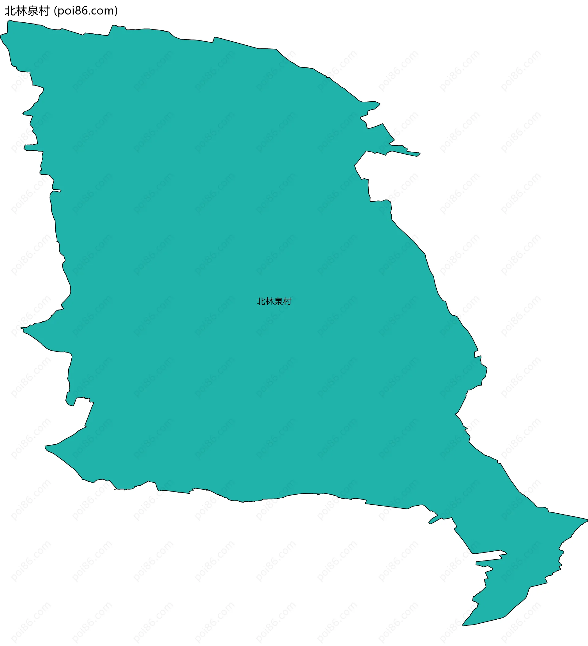 北林泉村边界地图