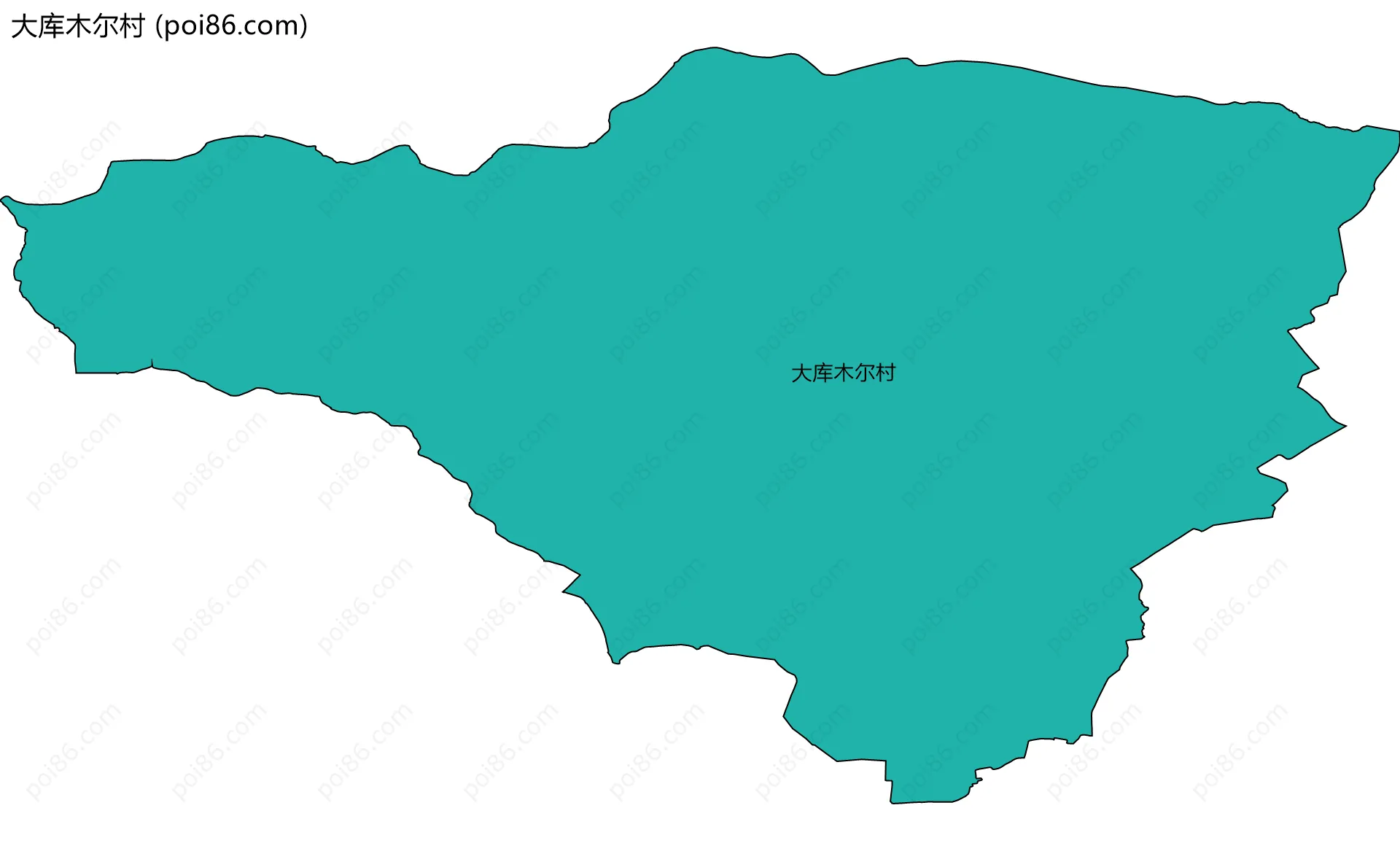 大库木尔村边界地图