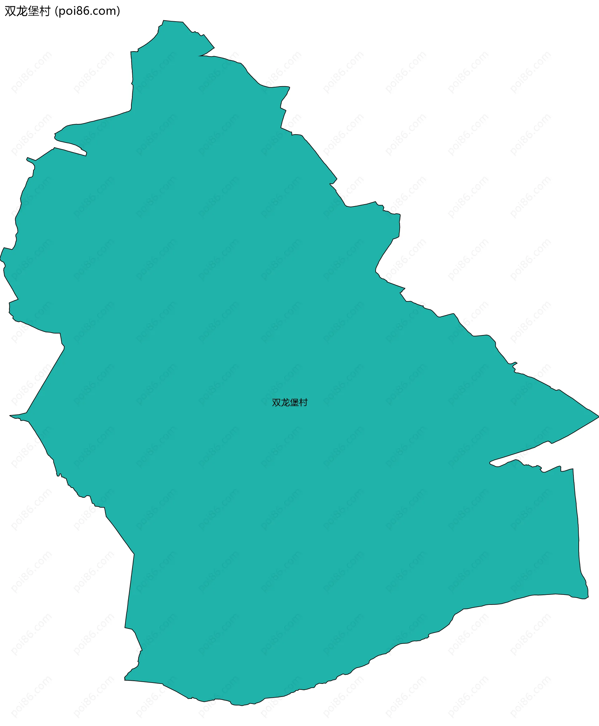 双龙堡村边界地图