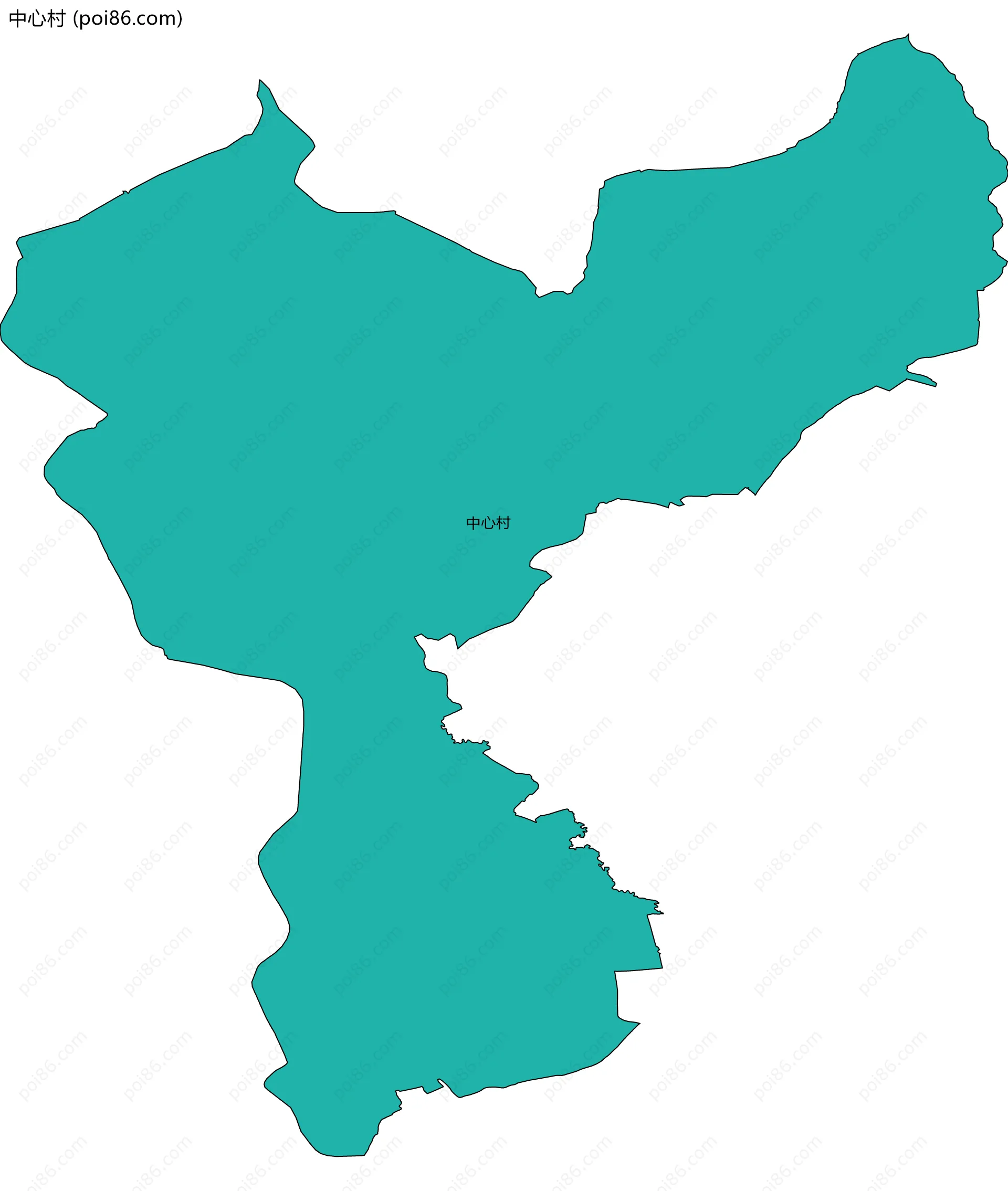 中心村边界地图