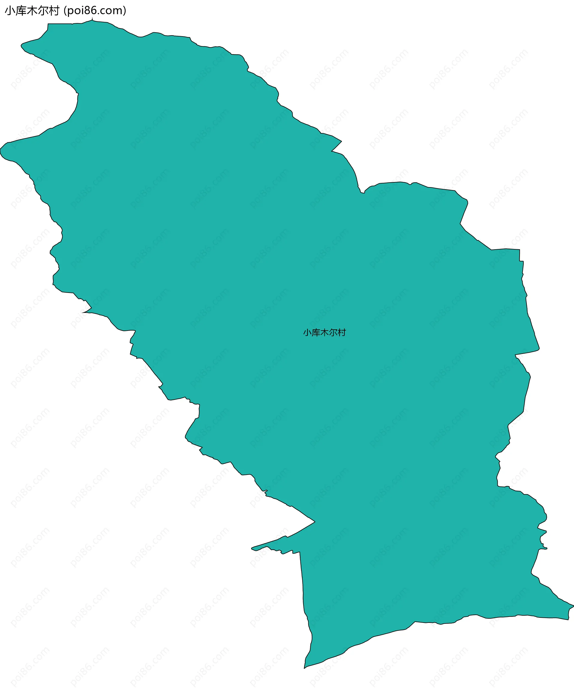 小库木尔村边界地图