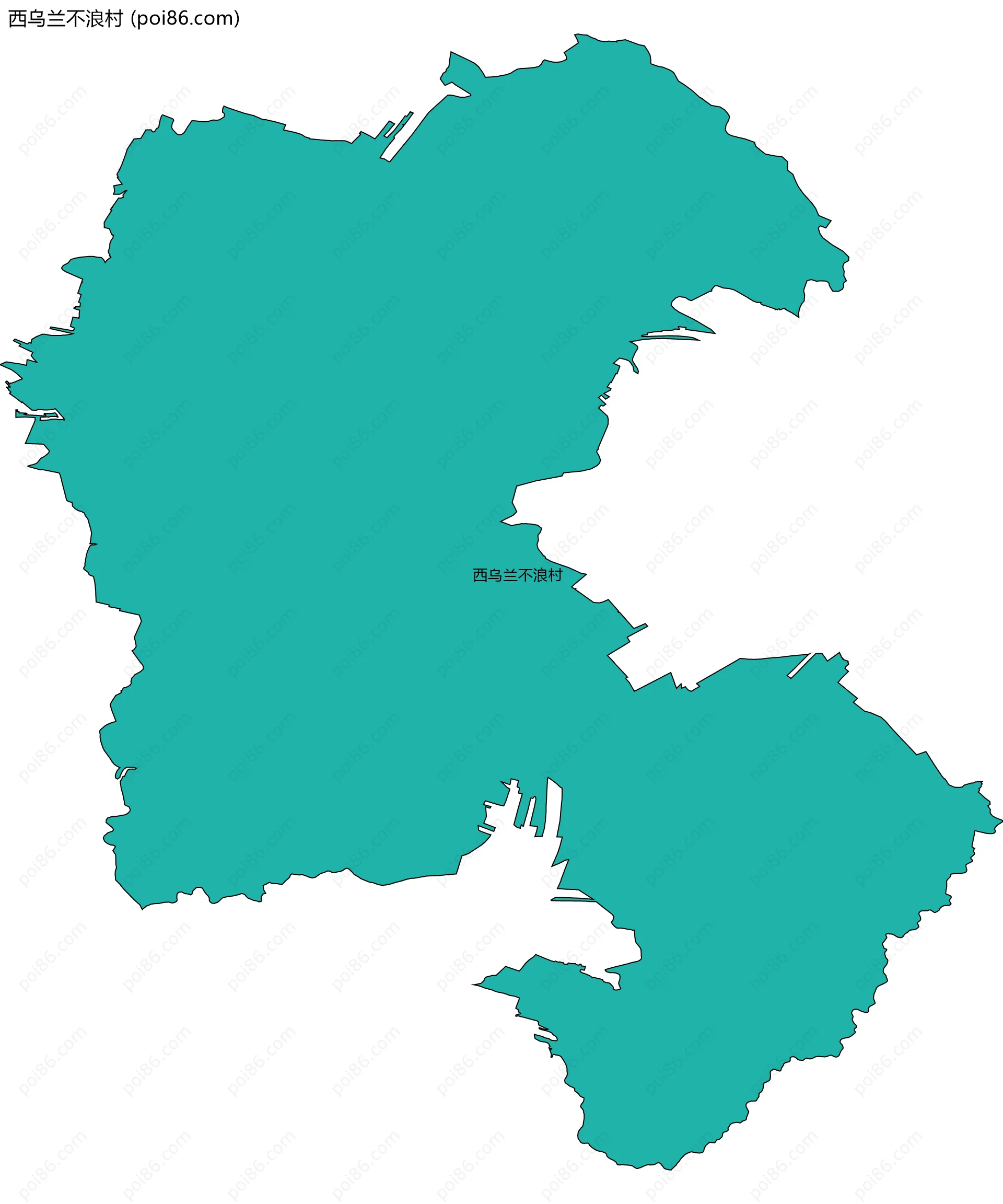 西乌兰不浪村边界地图