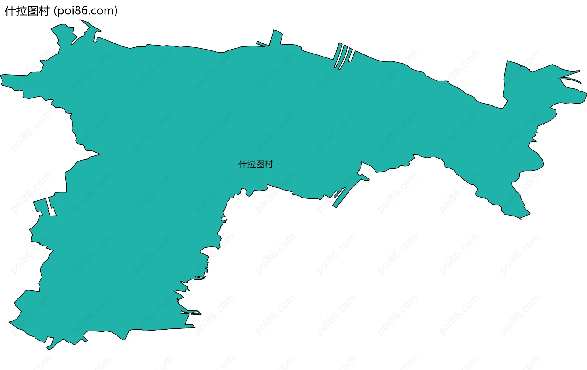 什拉图村边界地图