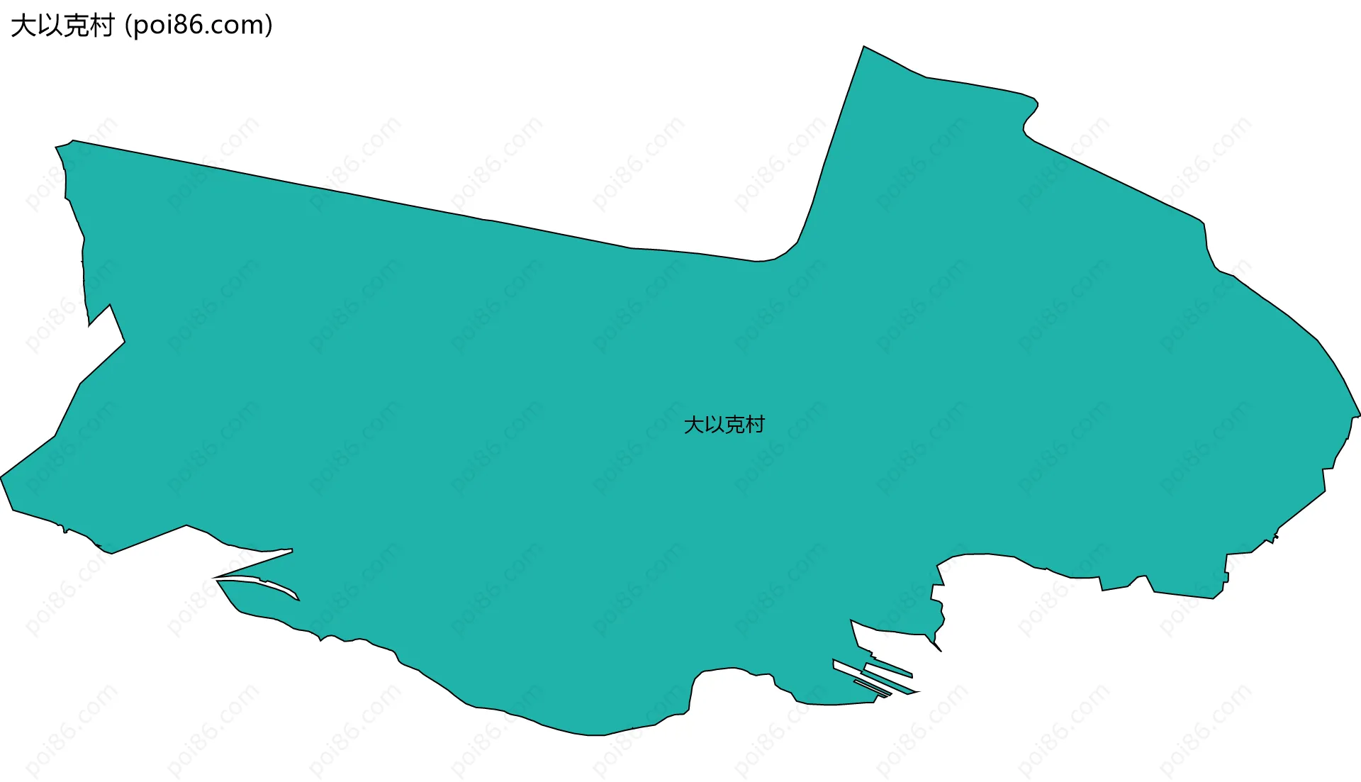 大以克村边界地图