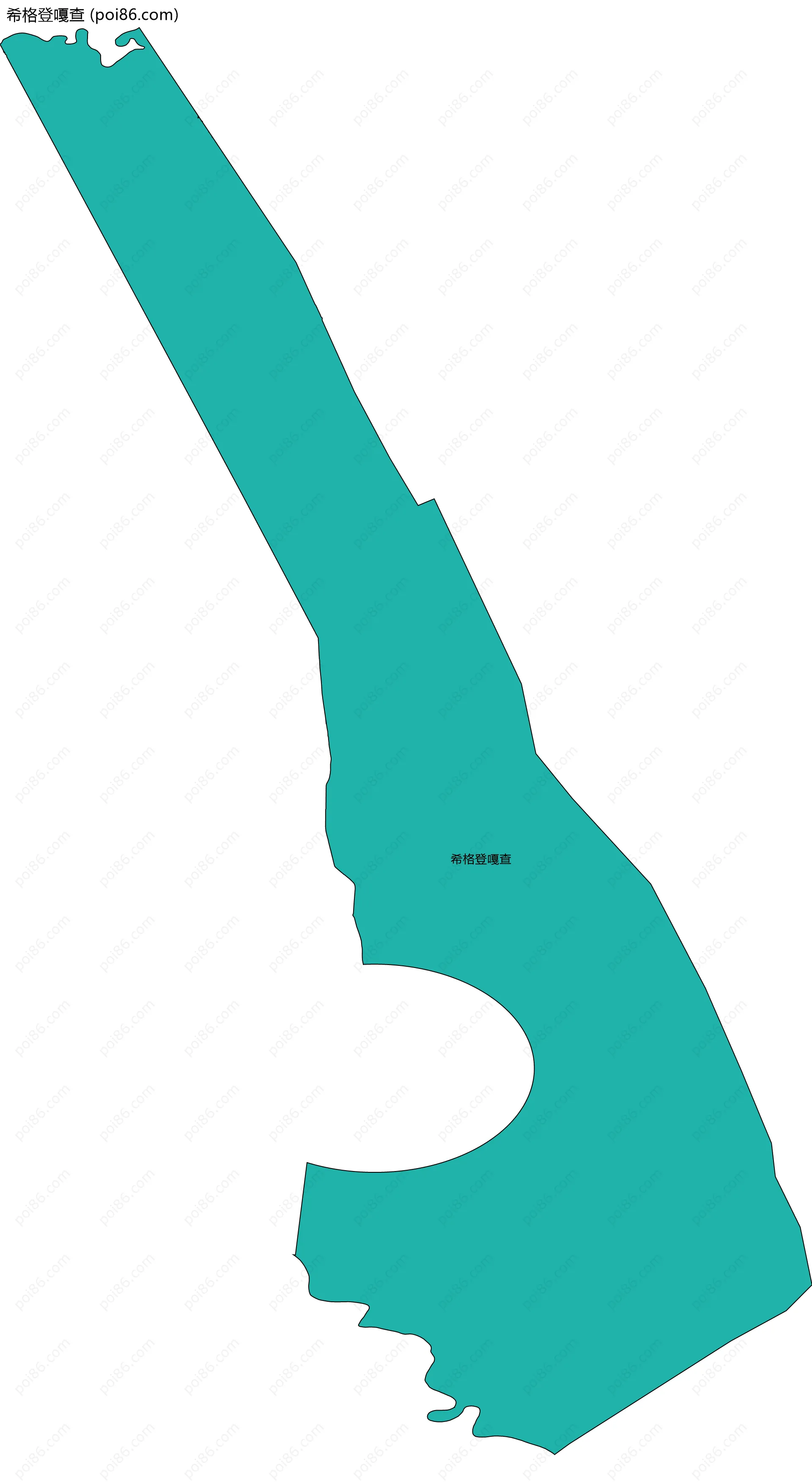 希格登嘎查边界地图