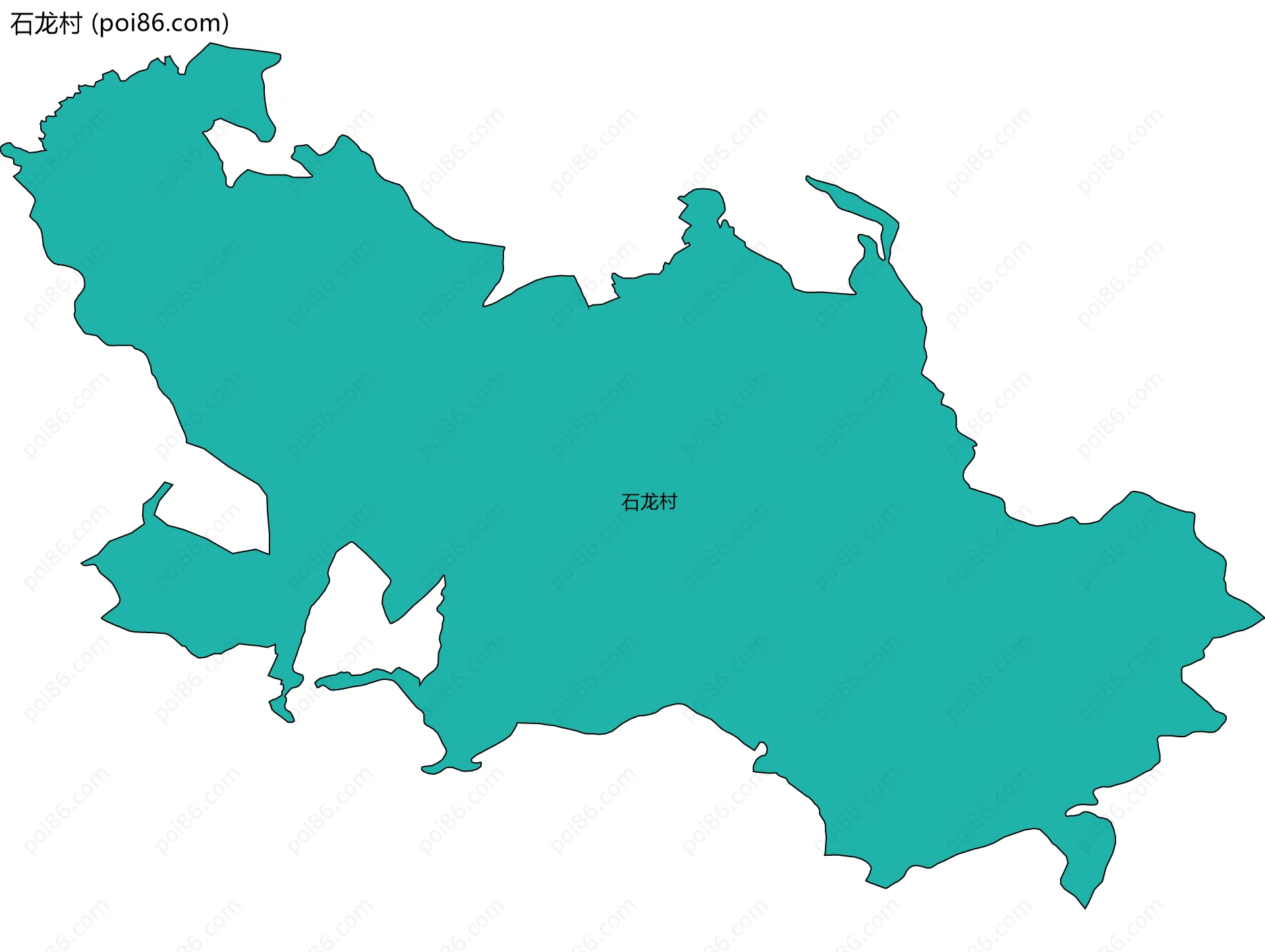 石龙村边界地图