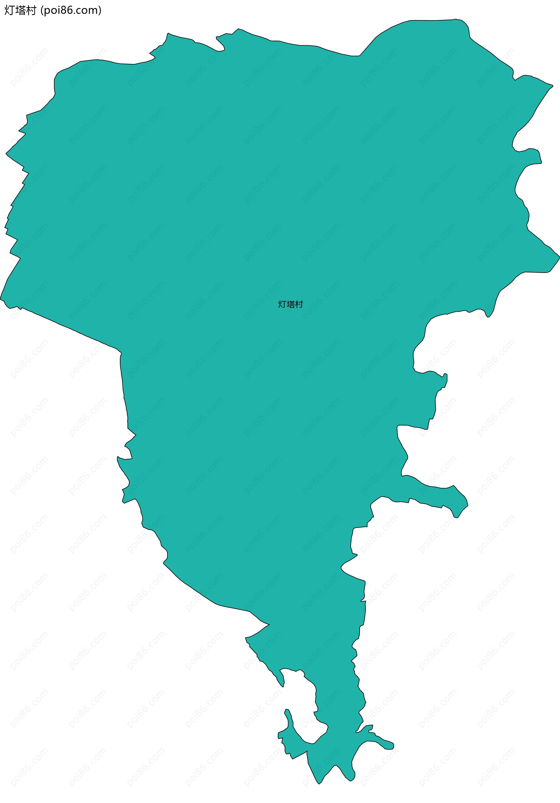 灯塔村边界地图