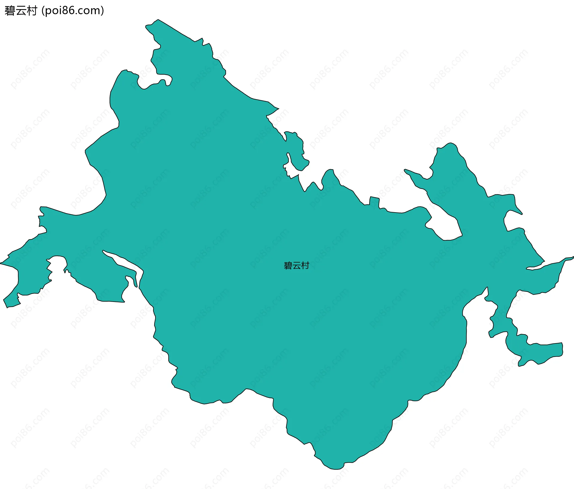 碧云村边界地图