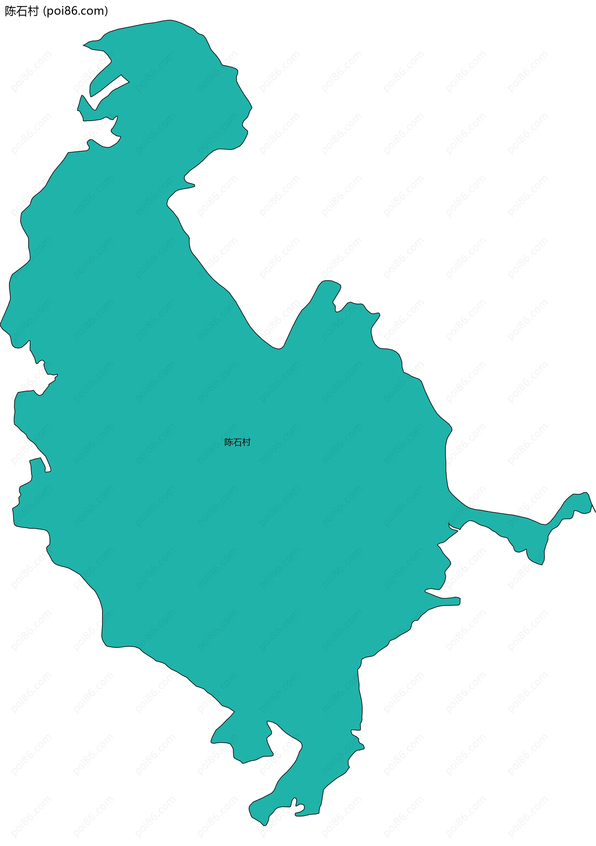 陈石村边界地图