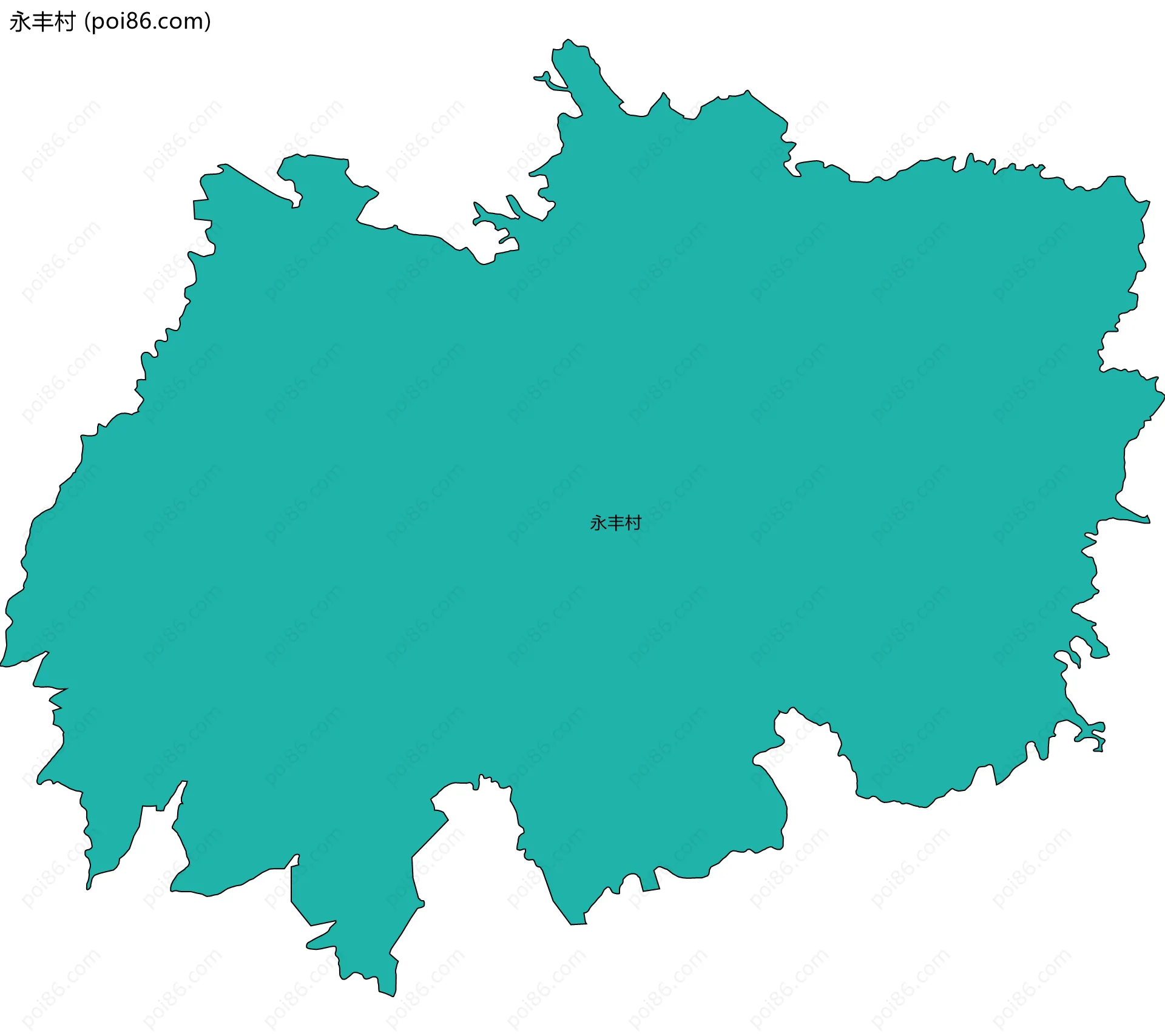 永丰村边界地图