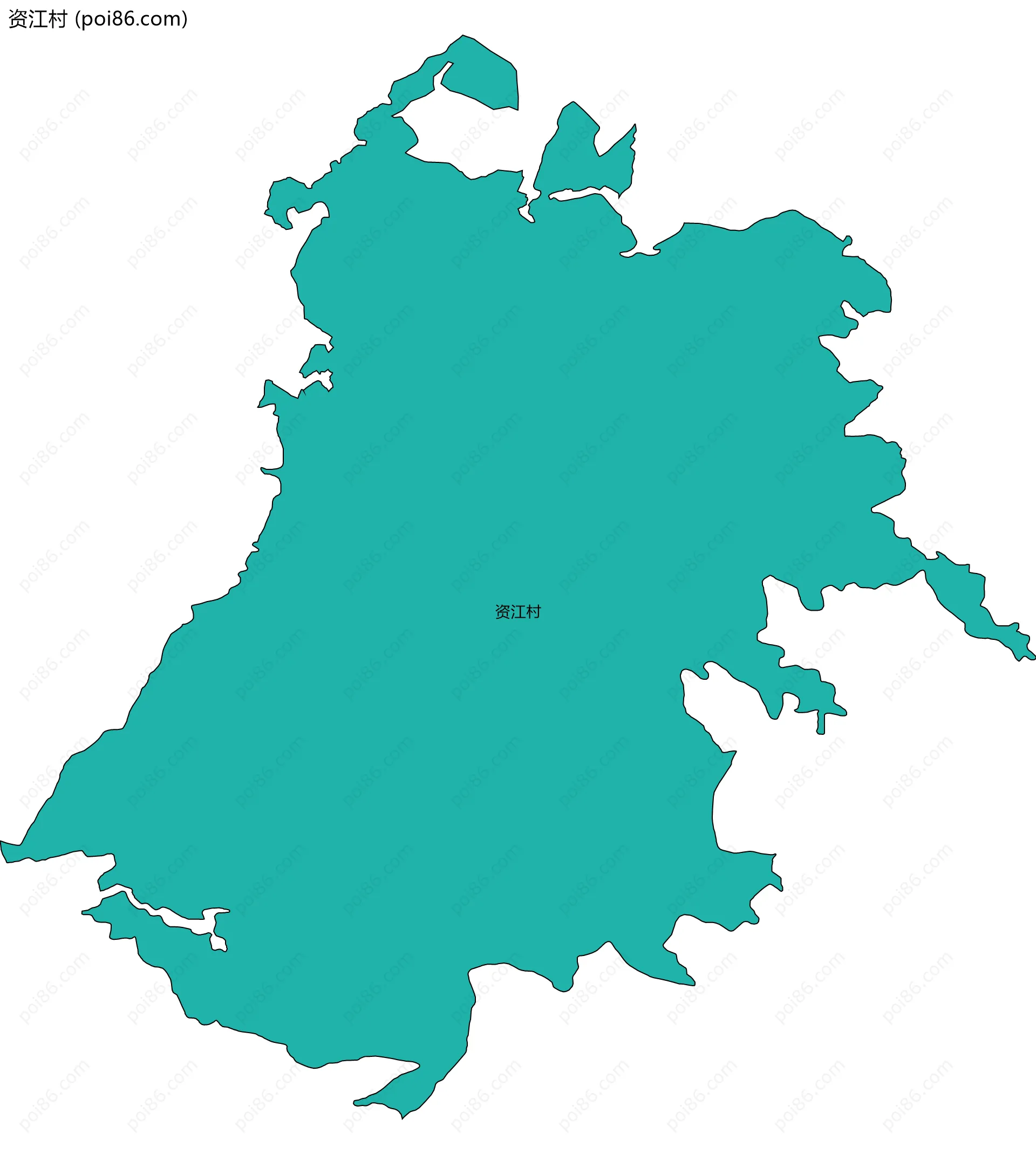 资江村边界地图