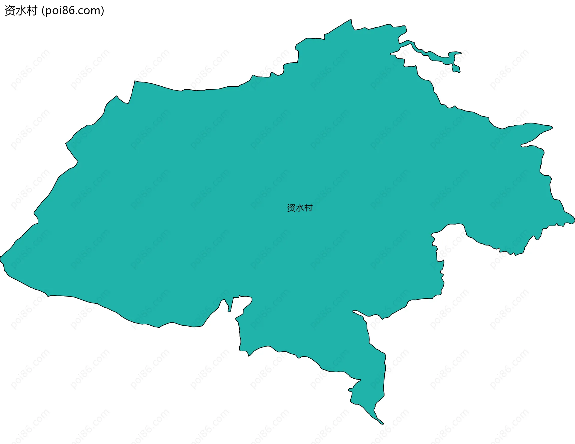 资水村边界地图