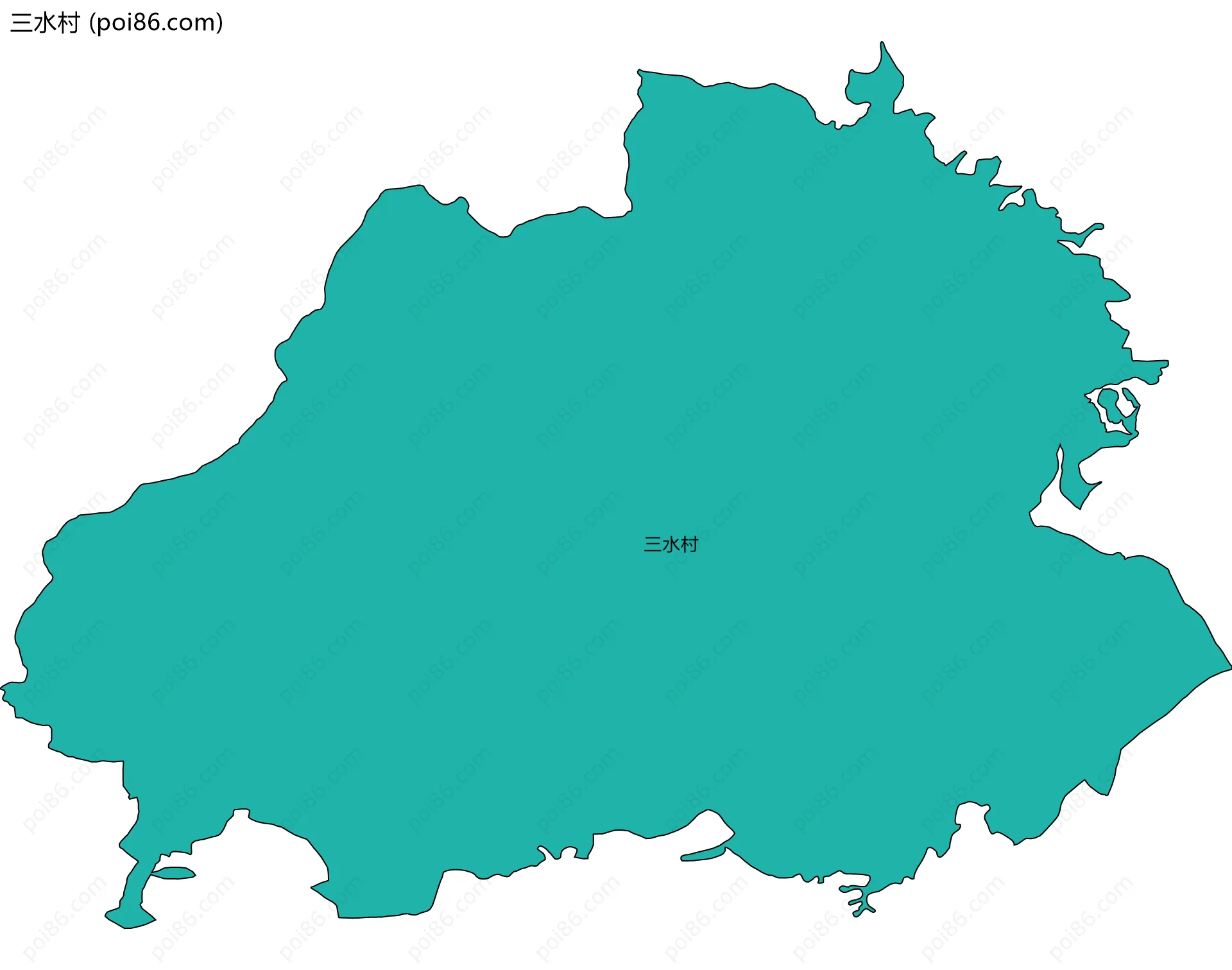 三水村边界地图