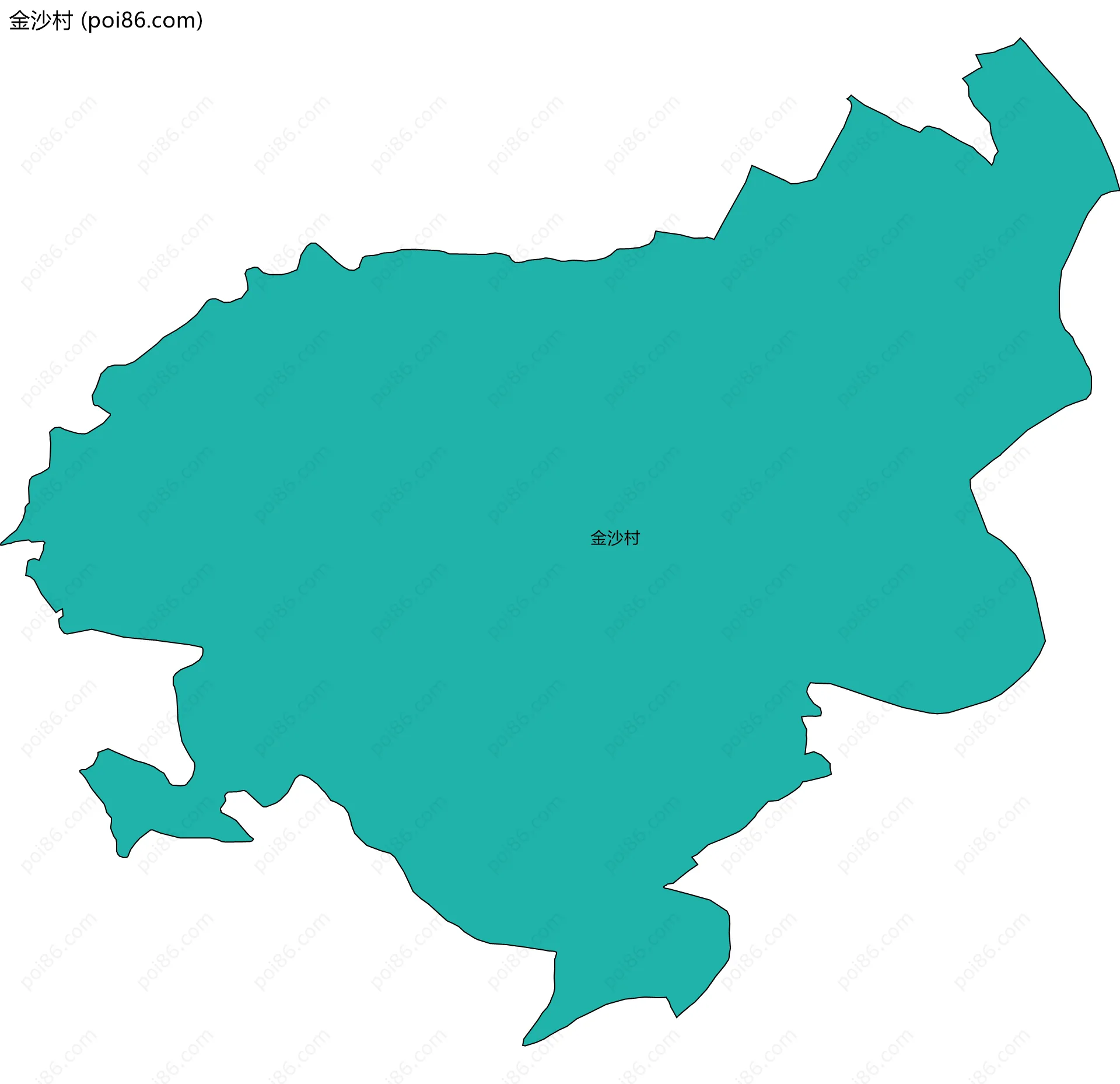 金沙村边界地图