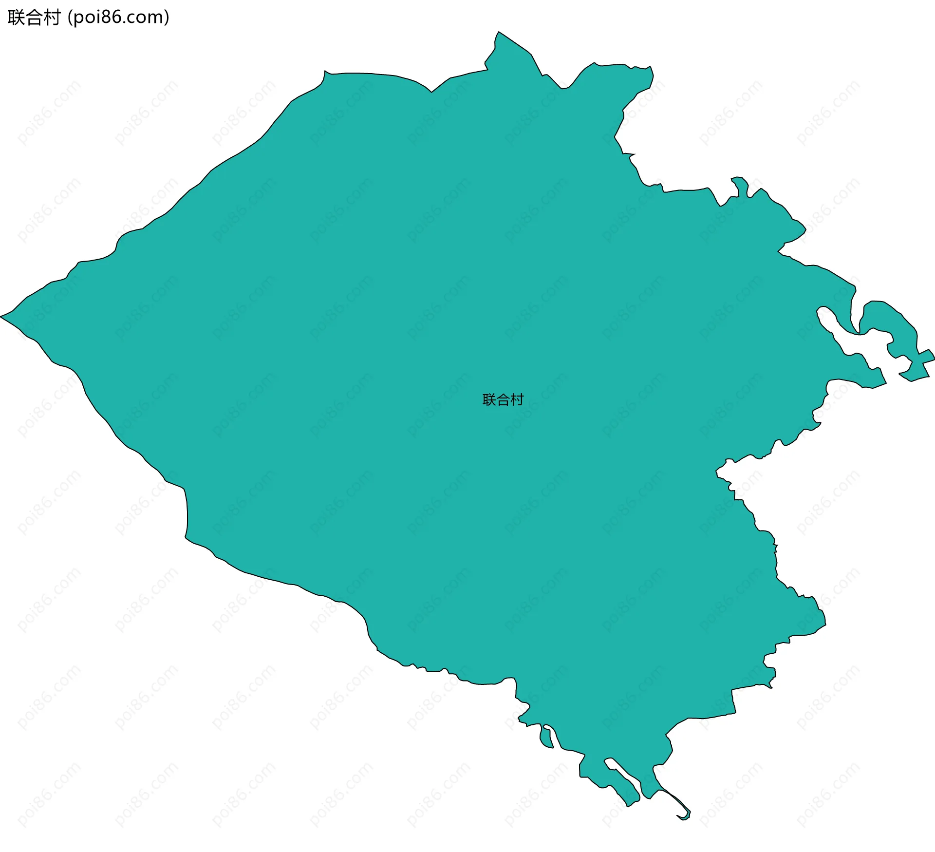 联合村边界地图