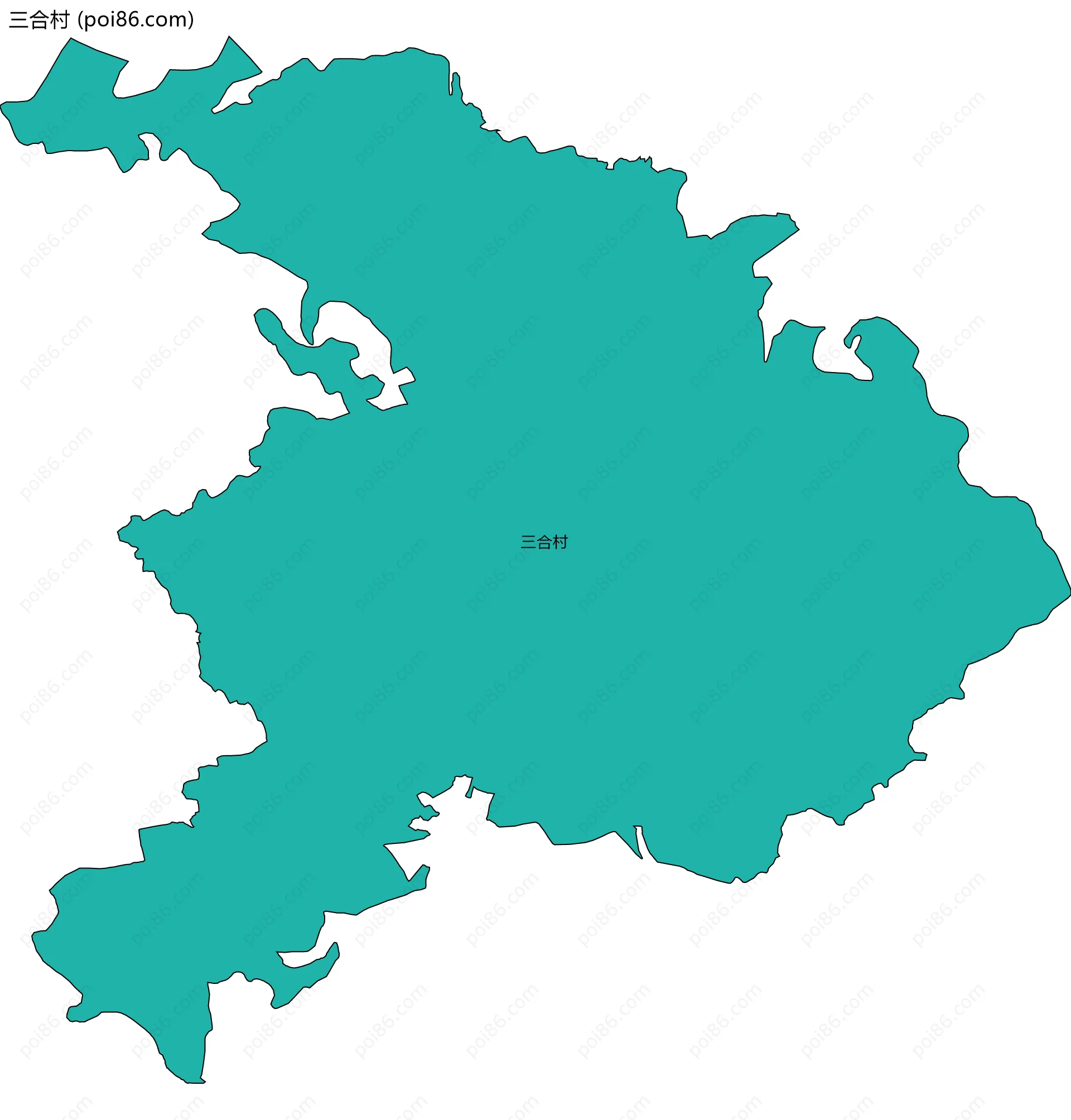 三合村边界地图