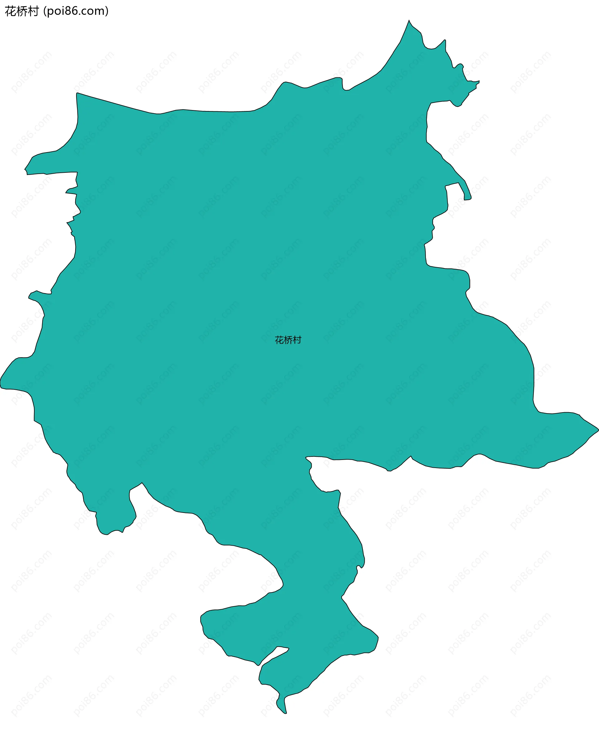 花桥村边界地图