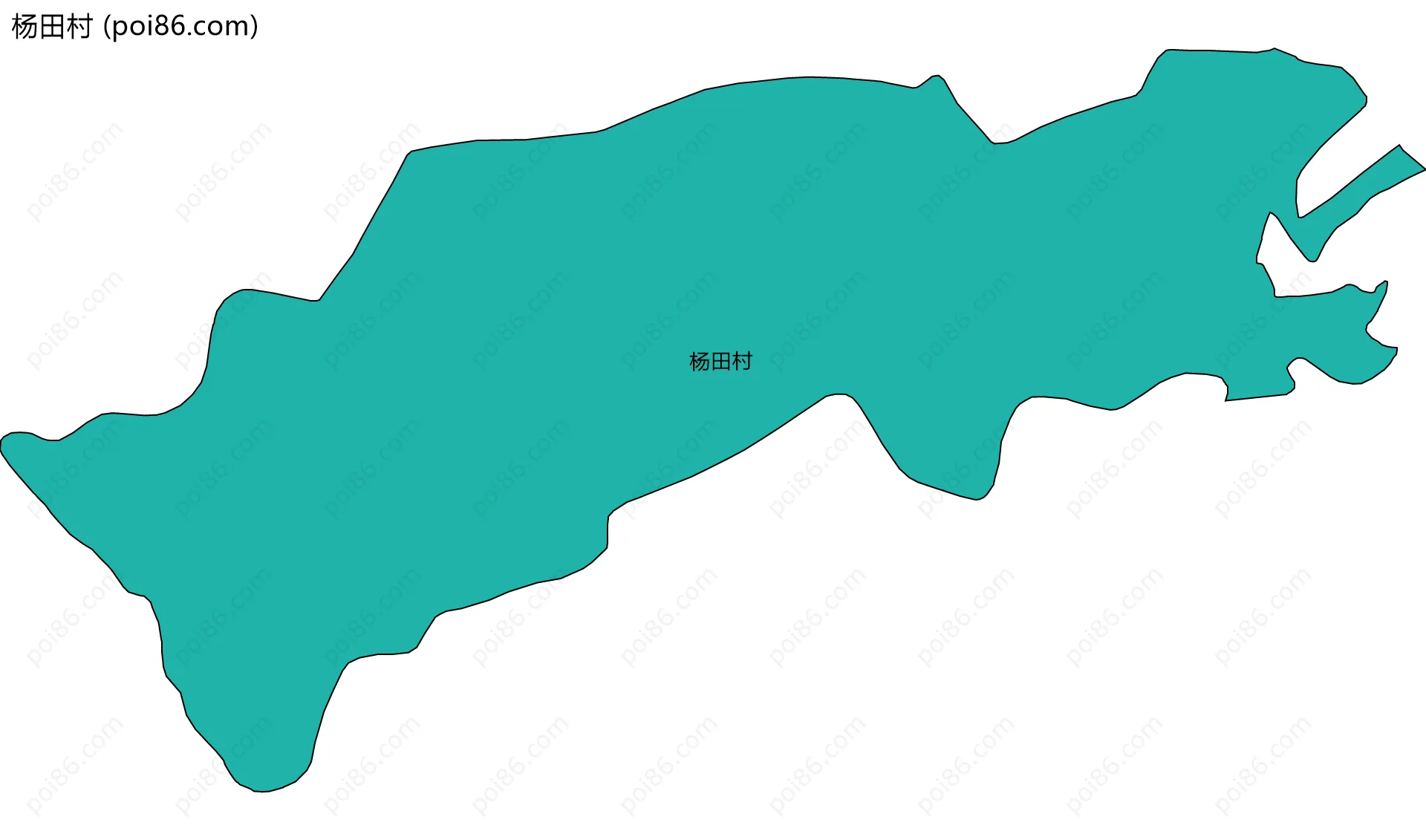 杨田村边界地图