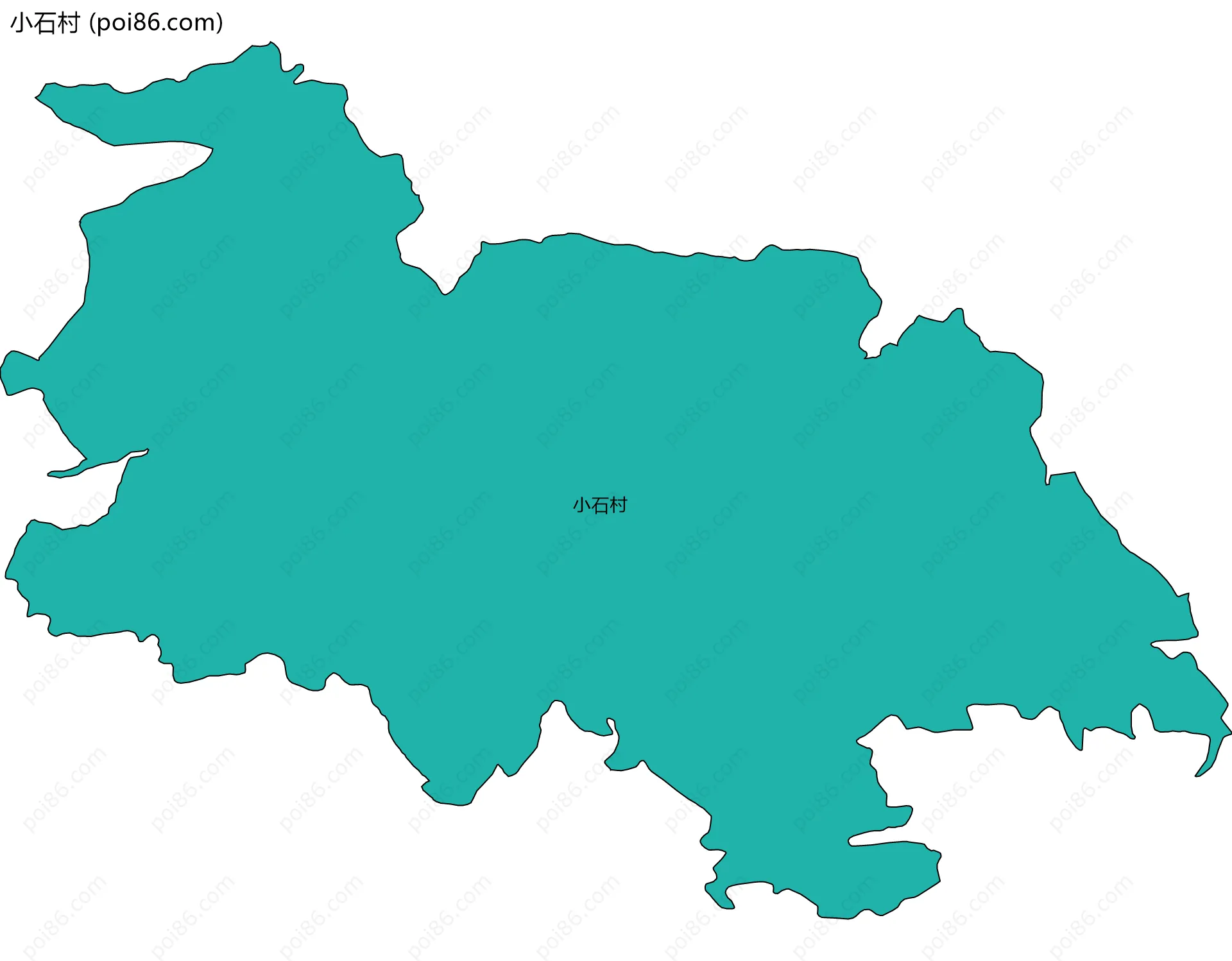 小石村边界地图