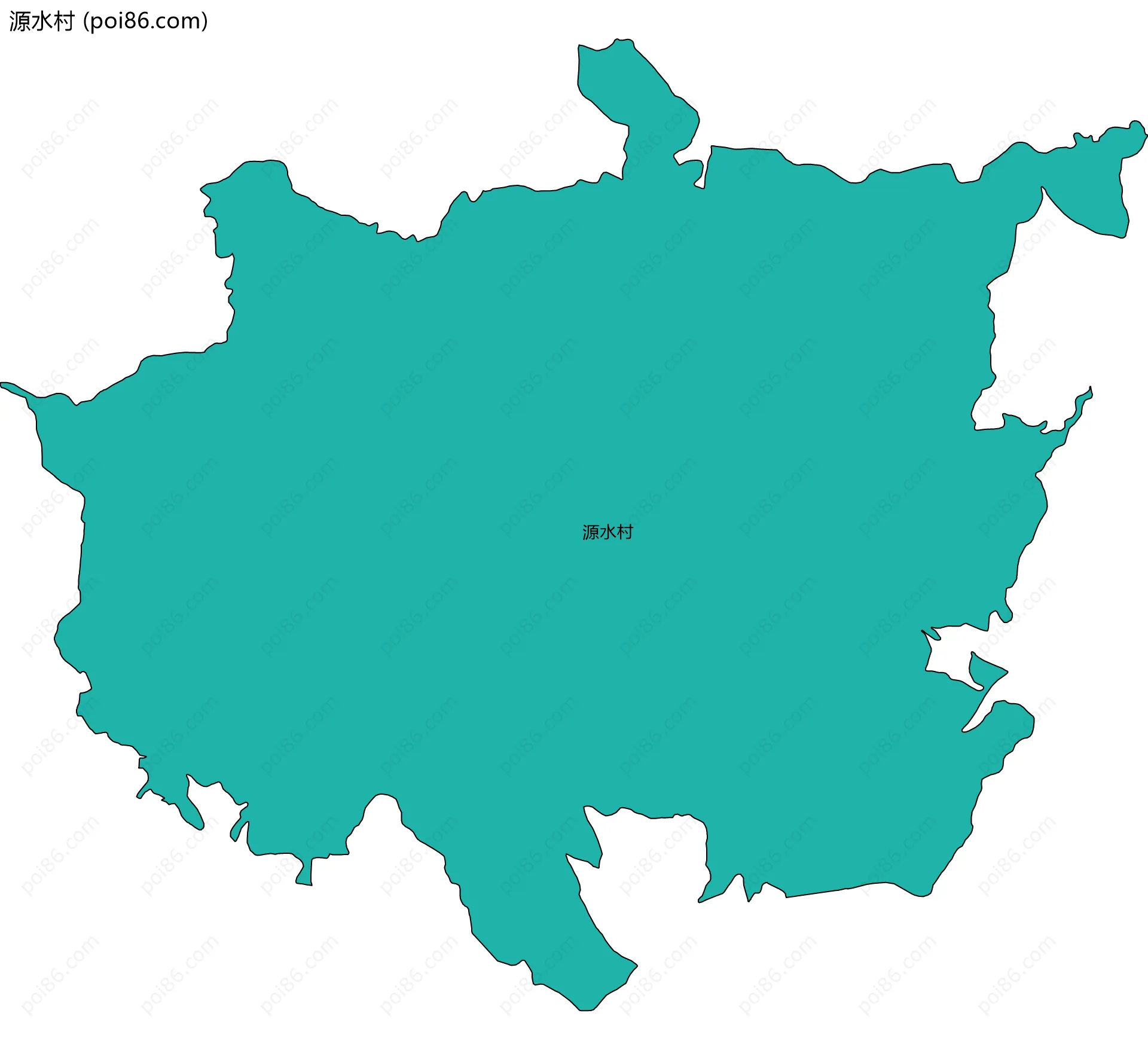 源水村边界地图