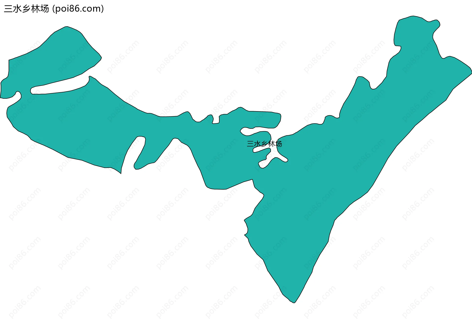 三水乡林场边界地图