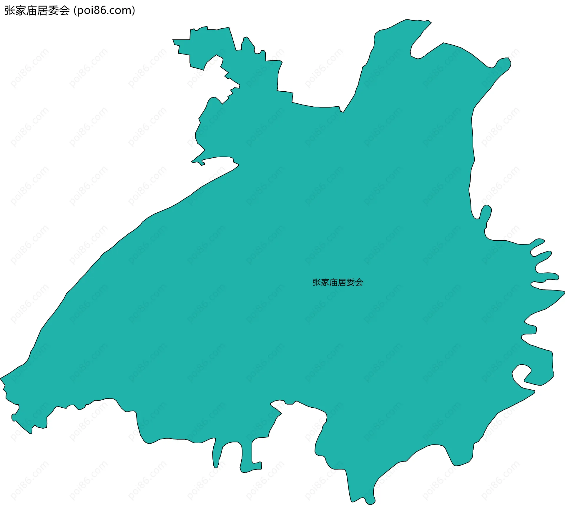 张家庙居委会边界地图