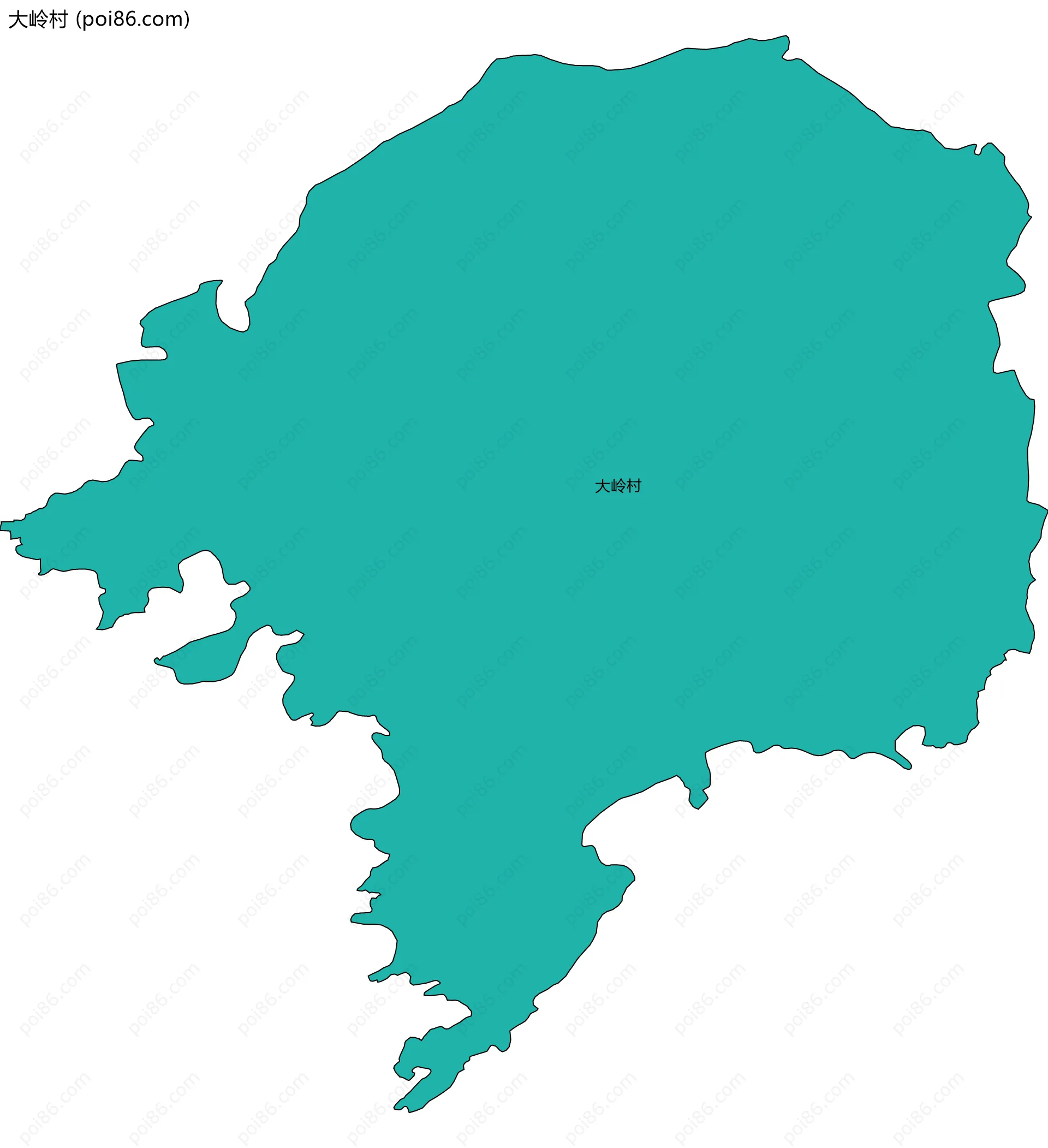 大岭村边界地图