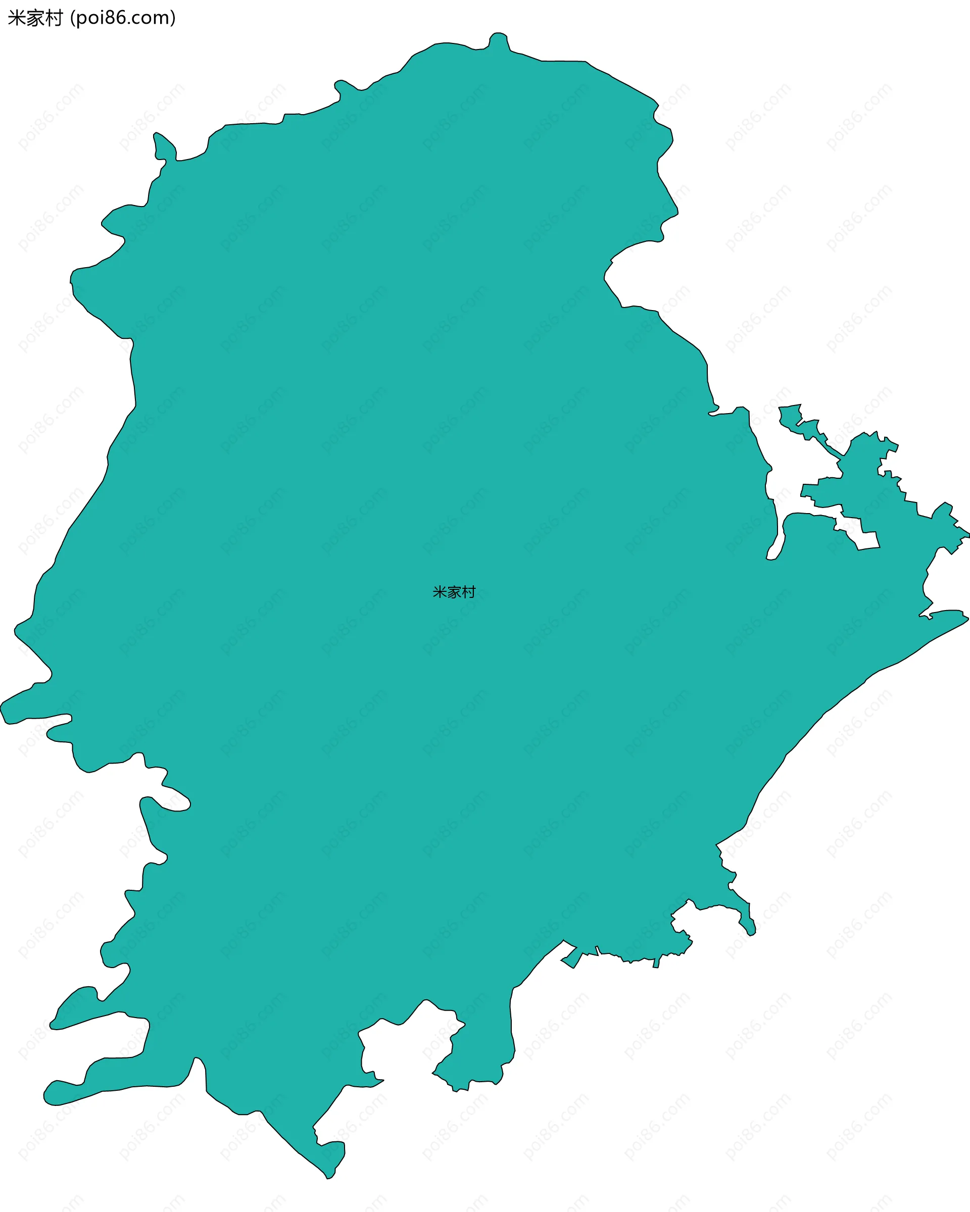 米家村边界地图