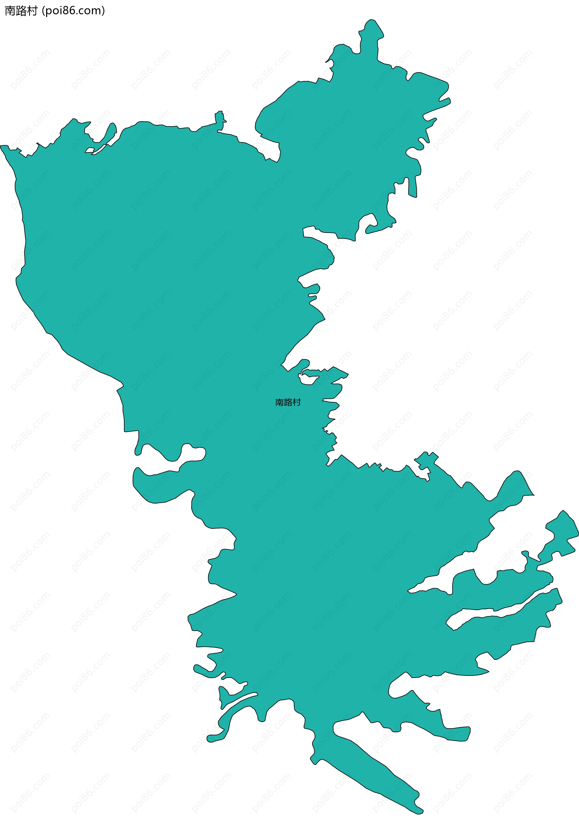 南路村边界地图