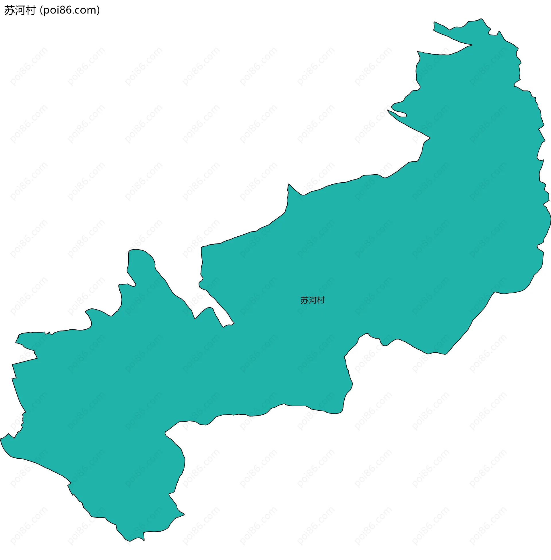 苏河村边界地图