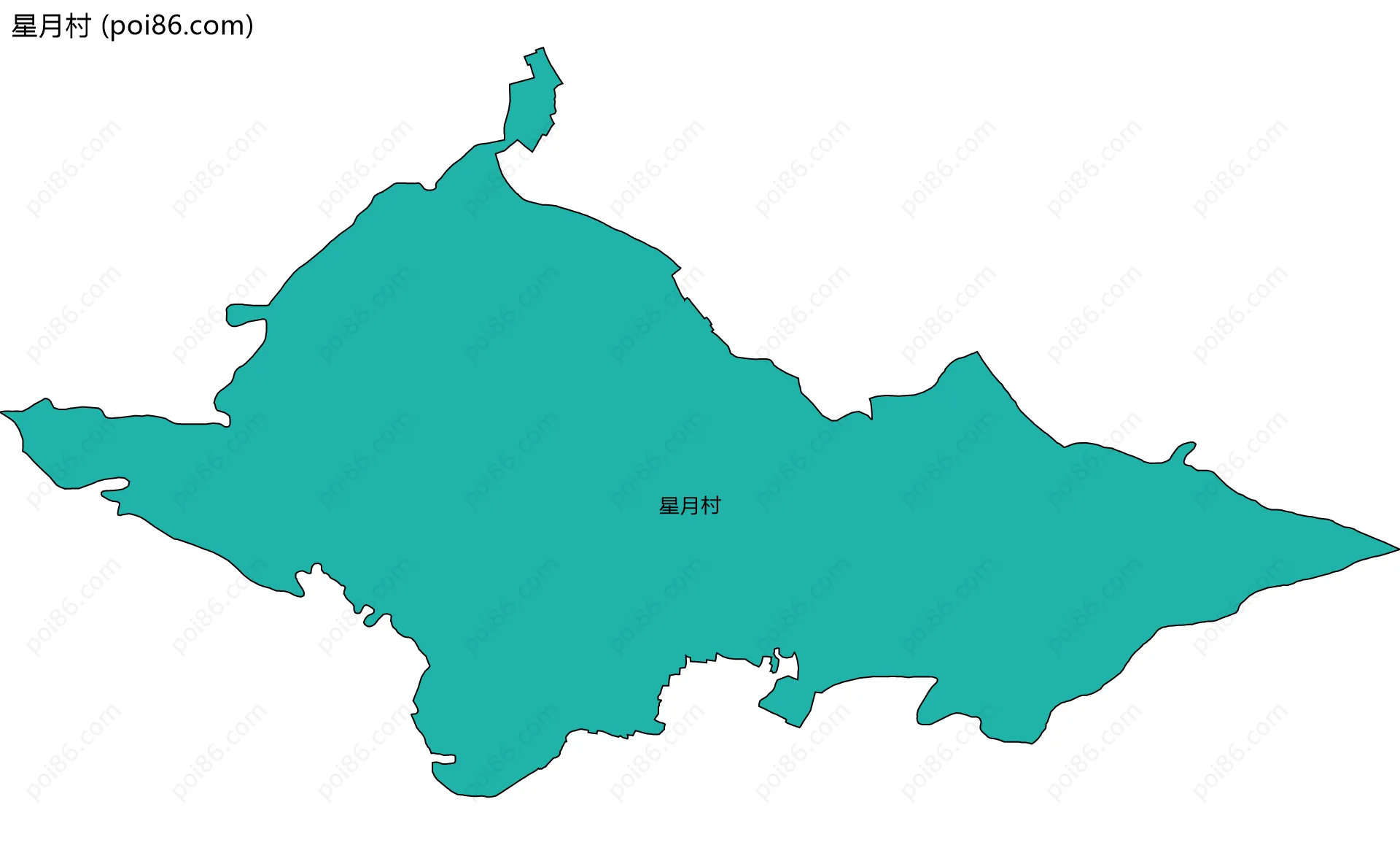 星月村边界地图