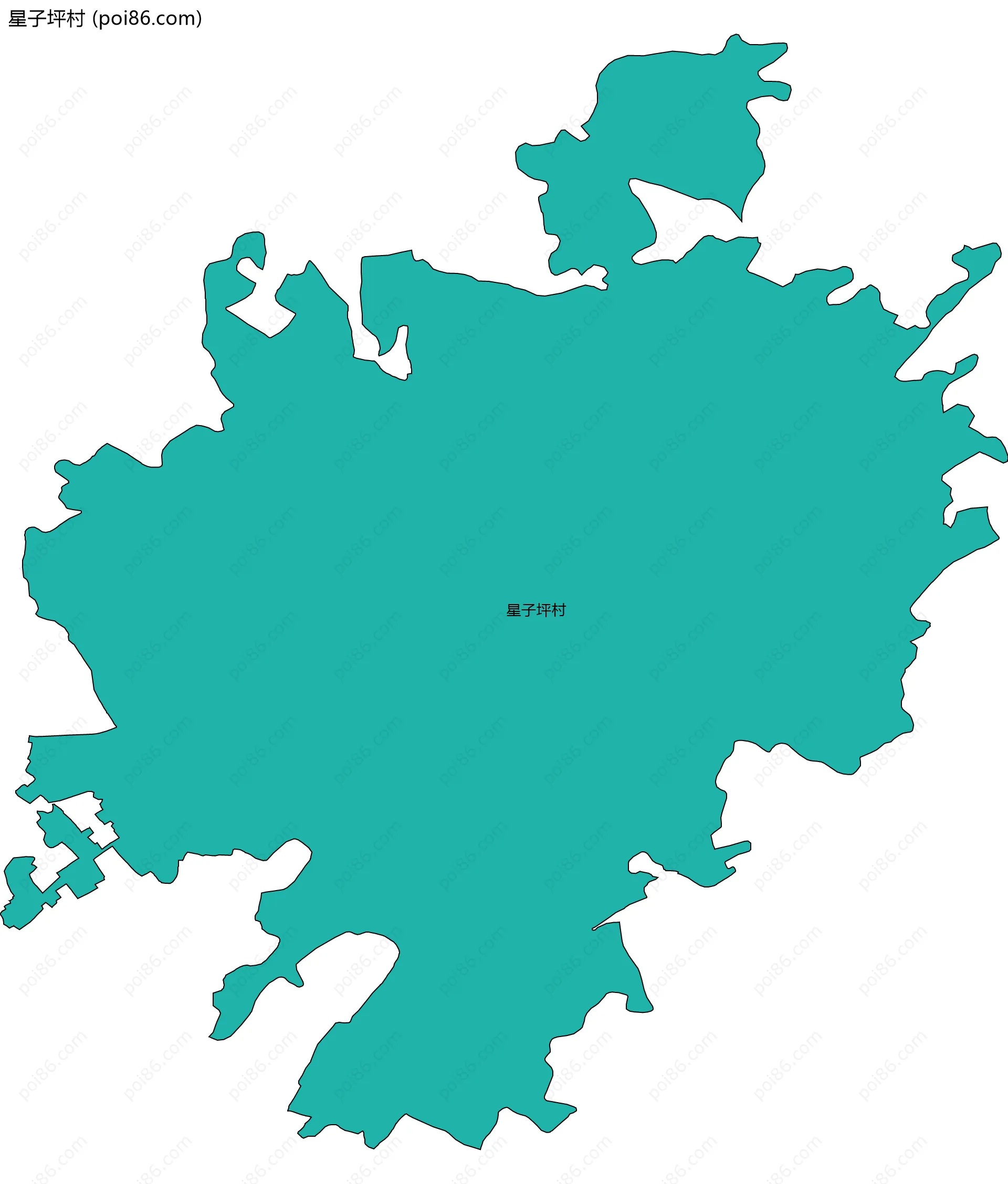 星子坪村边界地图